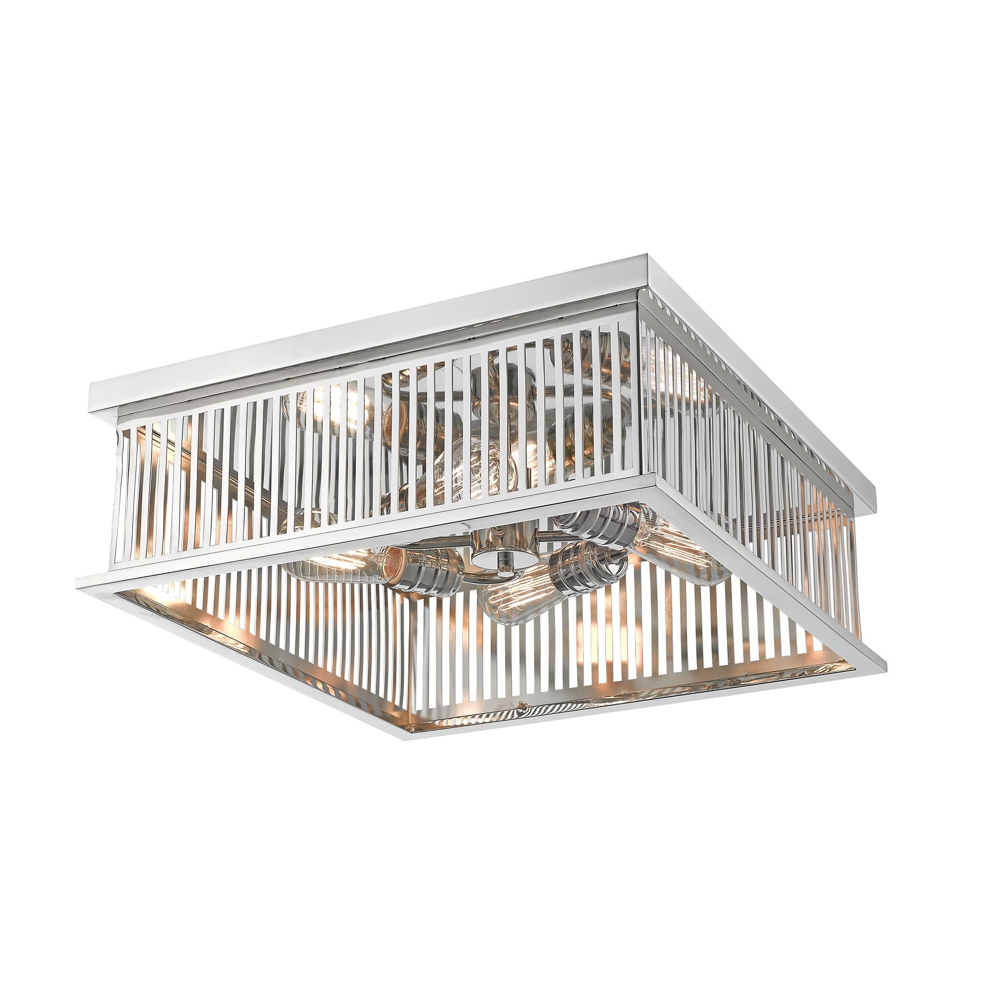 Shown in Polished Nickel finish and Steel glass and Steel shade