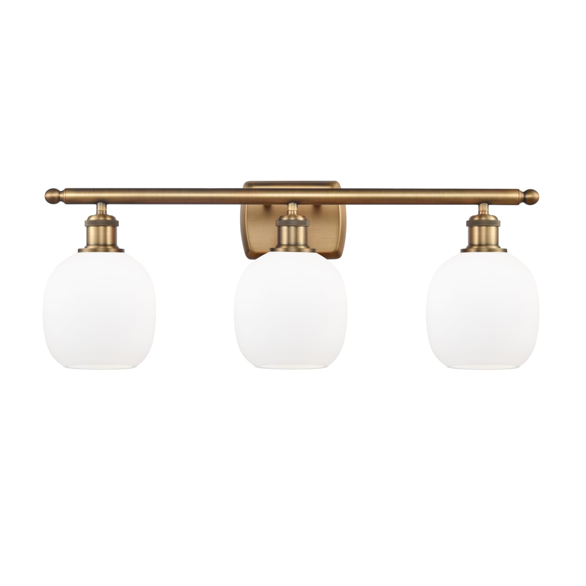 Shown in Brushed Brass finish and Sphere glass and Glass shade
