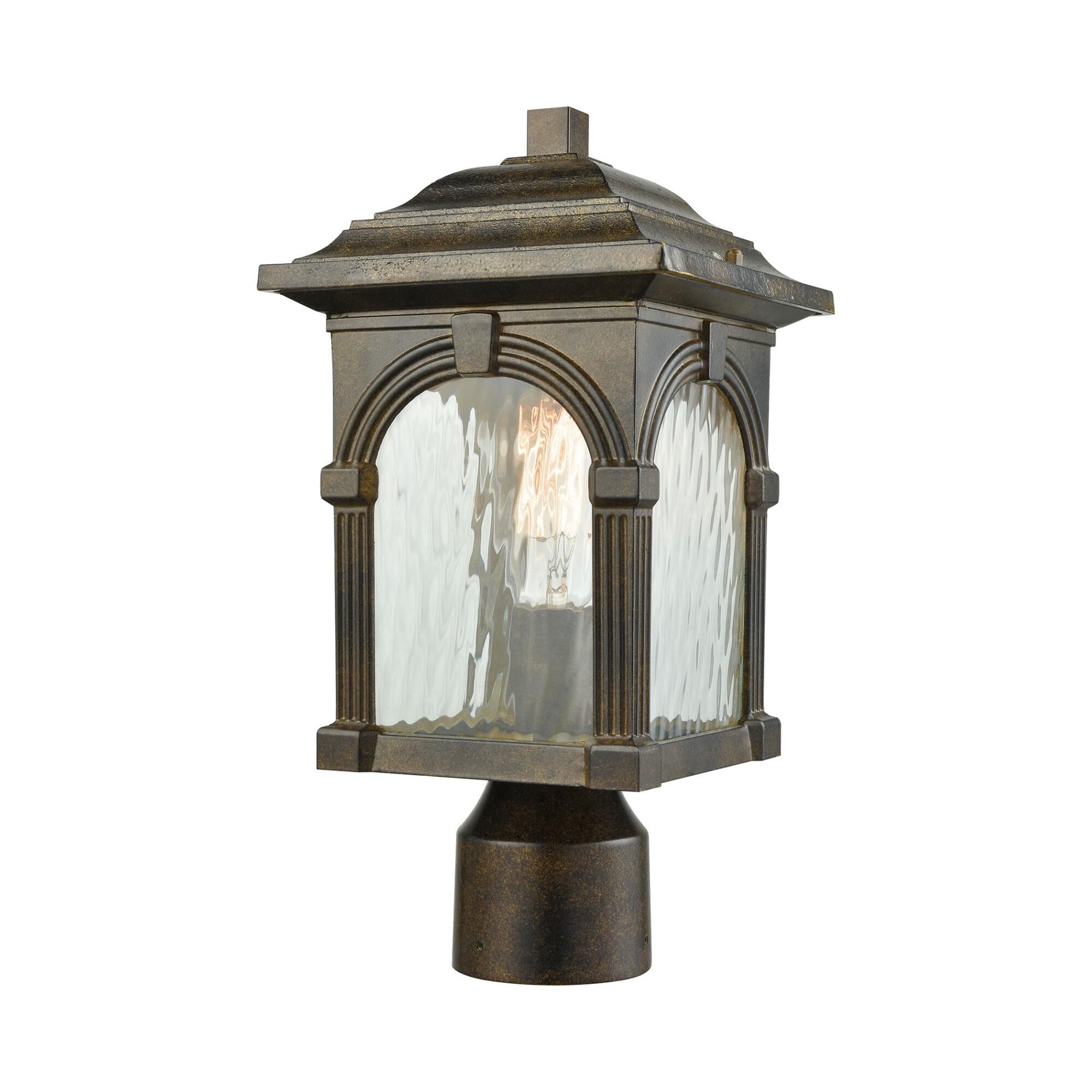 Stradelli 15 Inch Tall 1 Light Outdoor Post Lamp by ELK Lighting