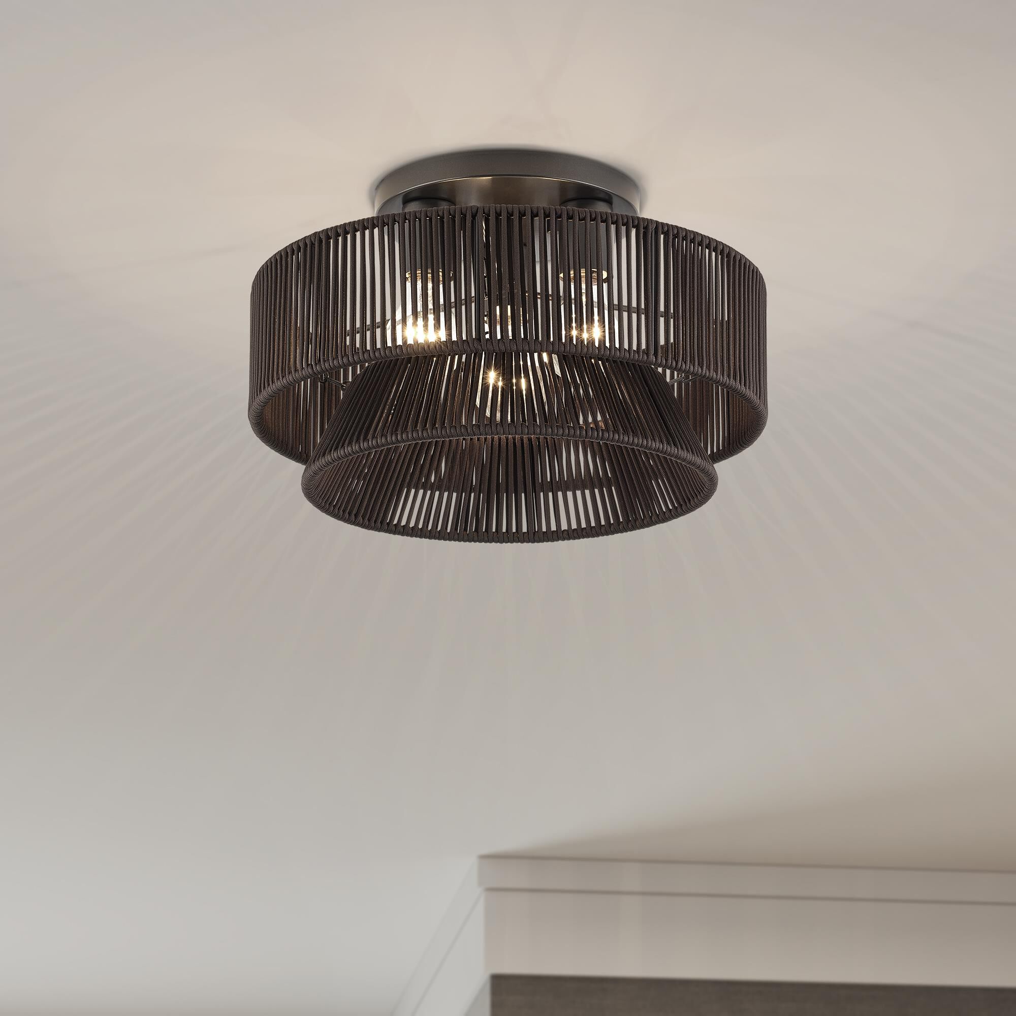 Florell 15 Inch Semi Flush Mount by Livex Lighting
