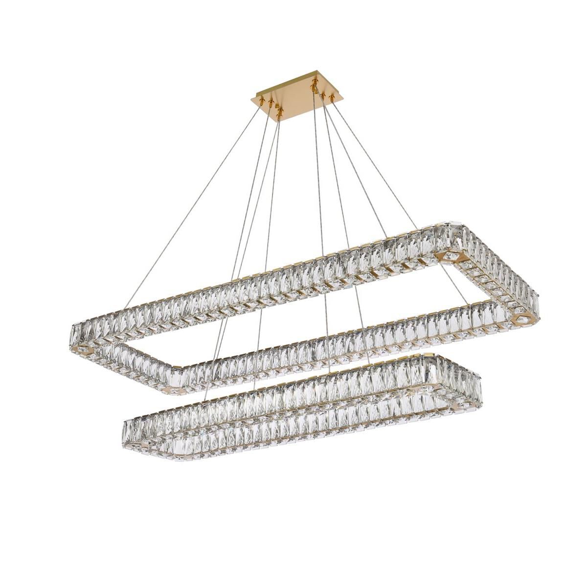 Monroe Linear Suspension Light by Elegant Lighting