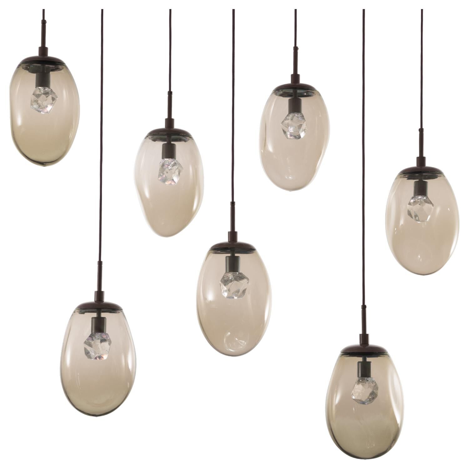 Levi Wilson Nebula 50 Inch 7 Light LED Linear Suspension Light by Hammerton Studio