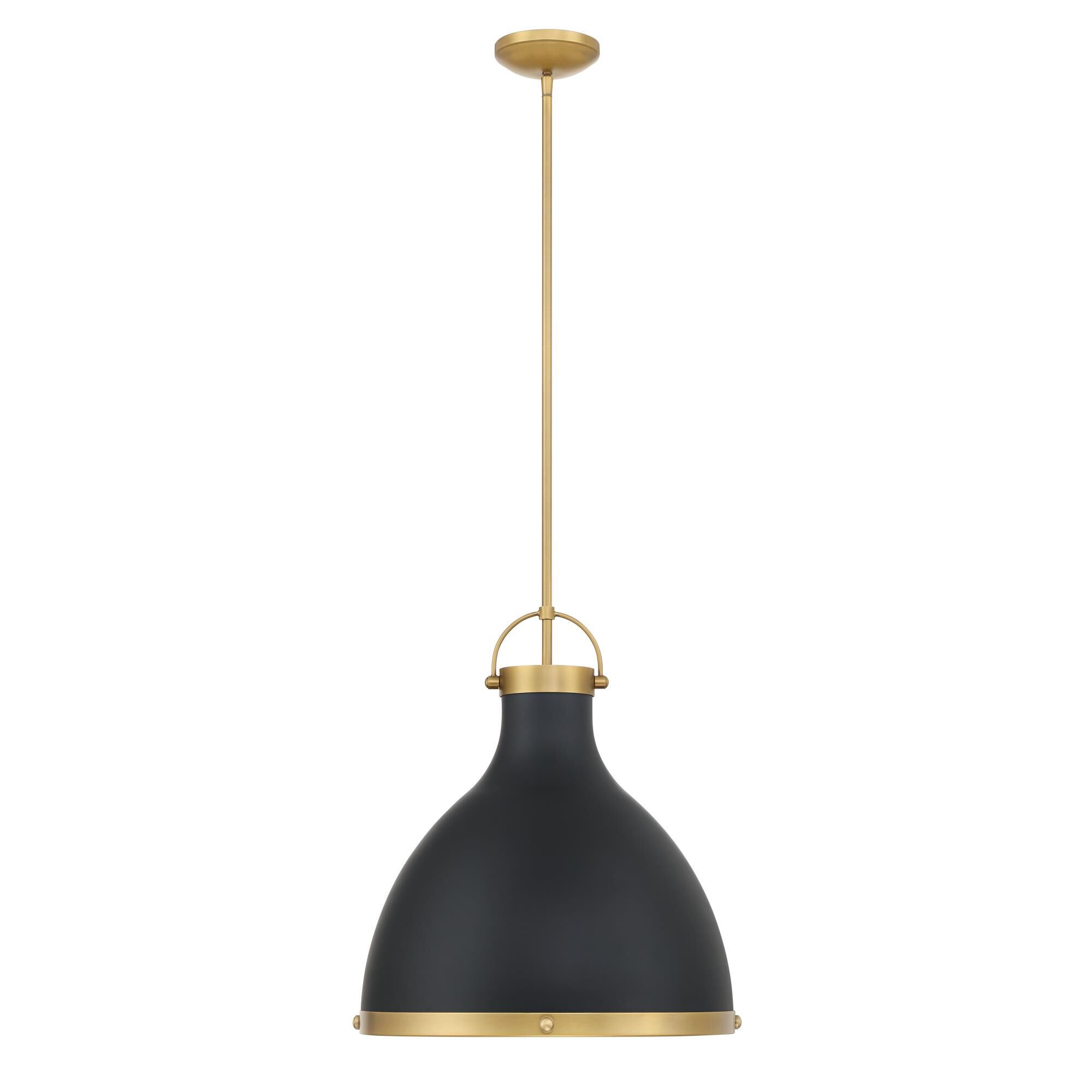 Shown in Legacy Brass & Matte Coal finish and Dark Matte Black glass and Glass shade