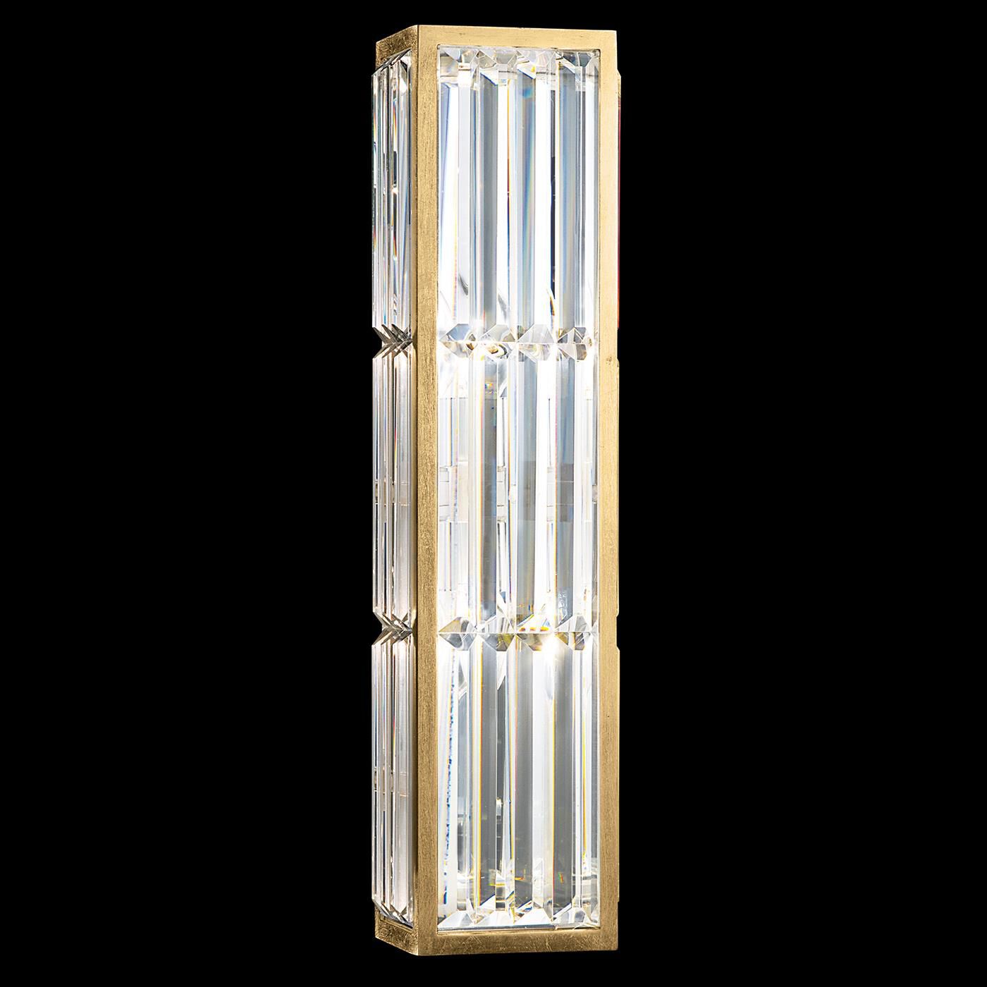 Shown in Gold finish and True crystal and False glass