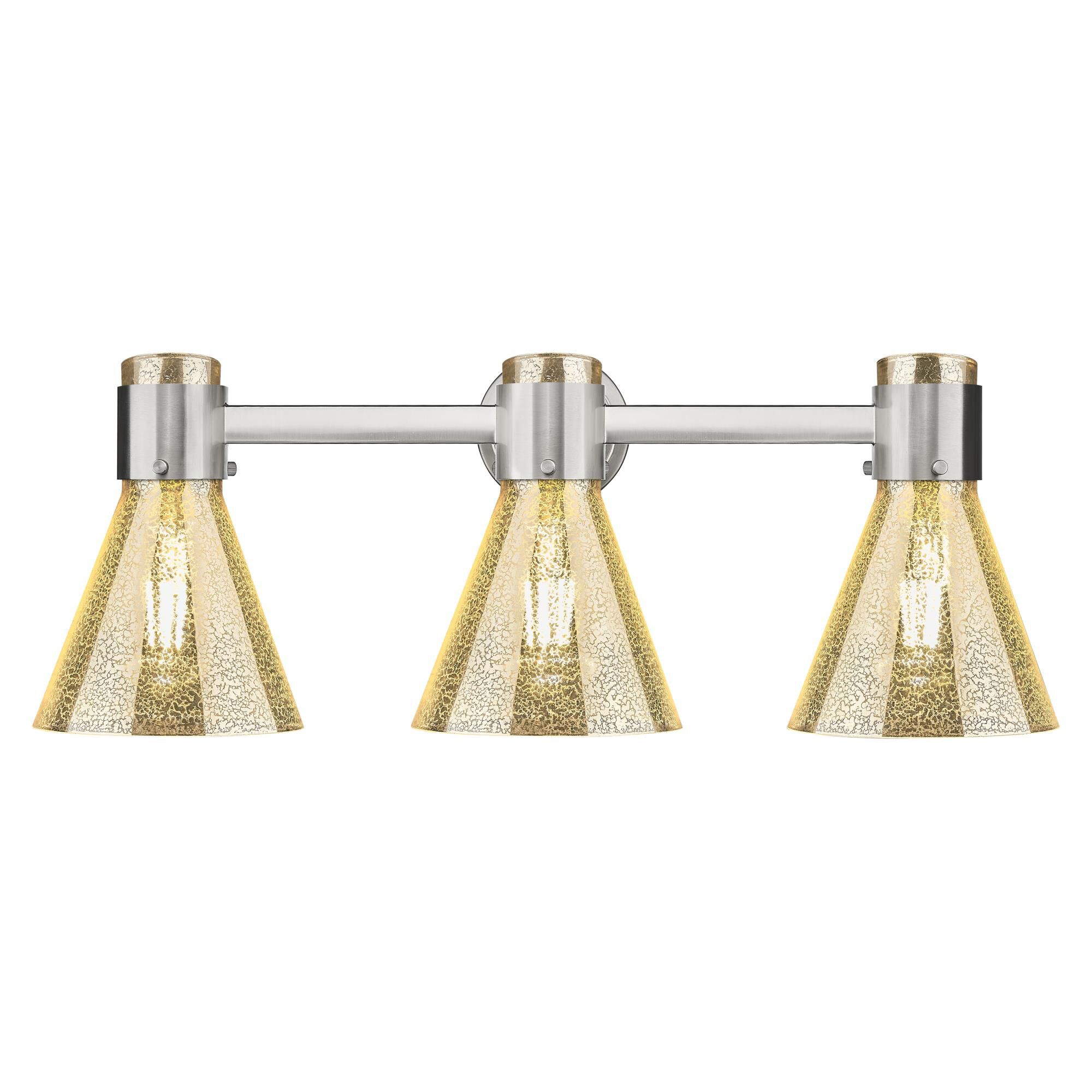 Shown in Satin Nickel finish and Mercury glass