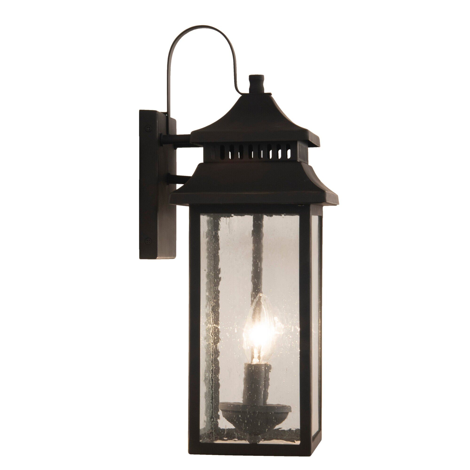 Shown in Dark Bronze Gilded finish and Rectangle glass