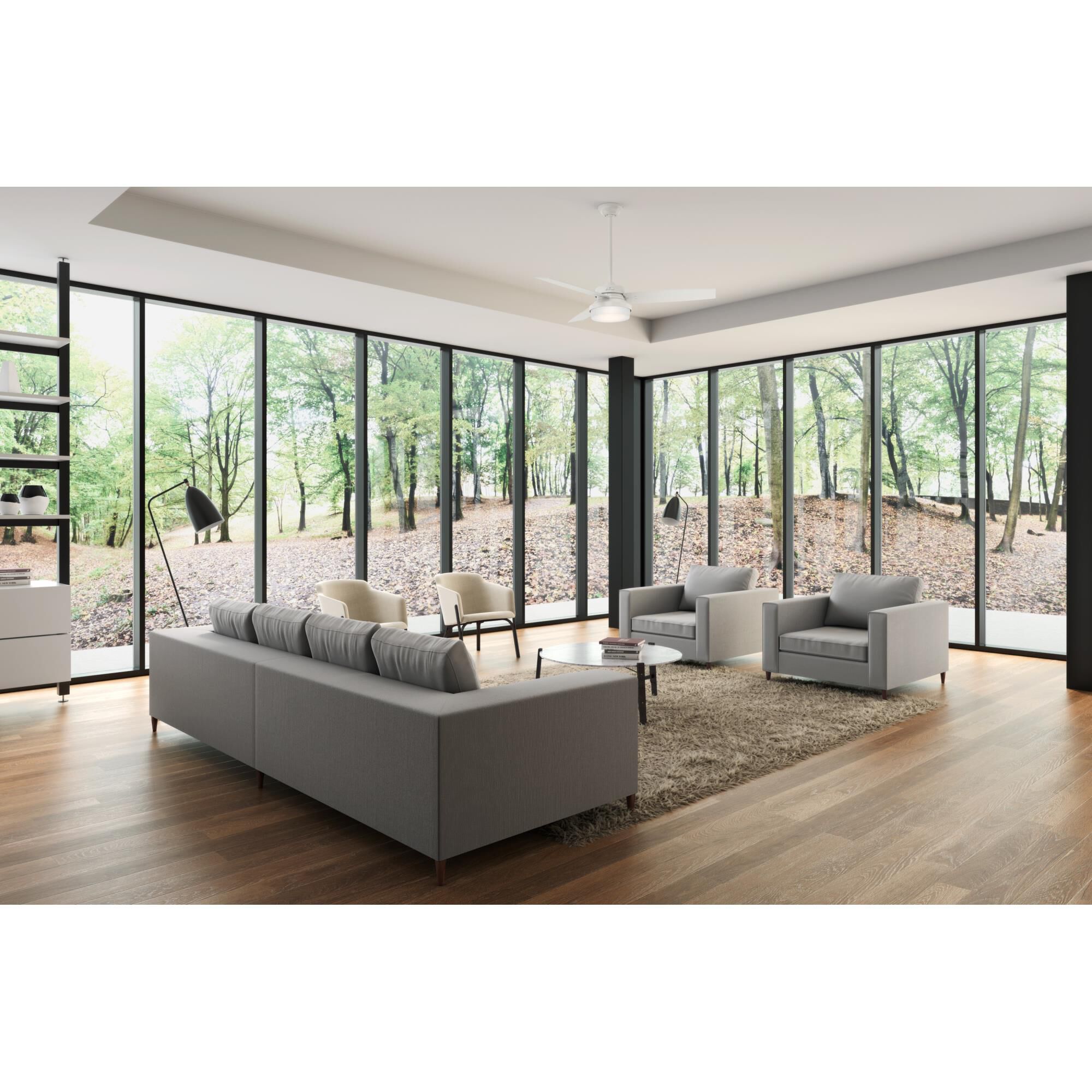 Shown in Fresh White finish and Painted Cased White glass