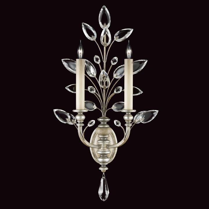 Crystal Laurel 20 Inch Wall Sconce by Fine Art Handcrafted Lighting