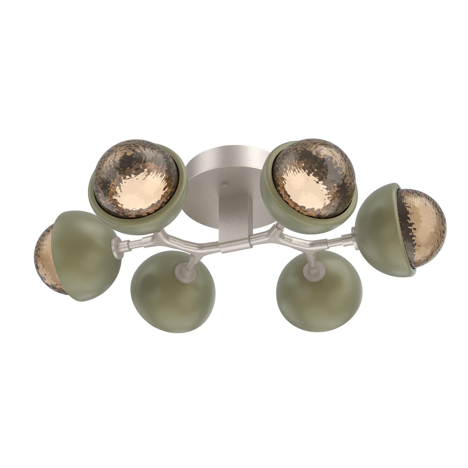 Shown in Beige Silver finish and Bronze glass and Sage Green accent