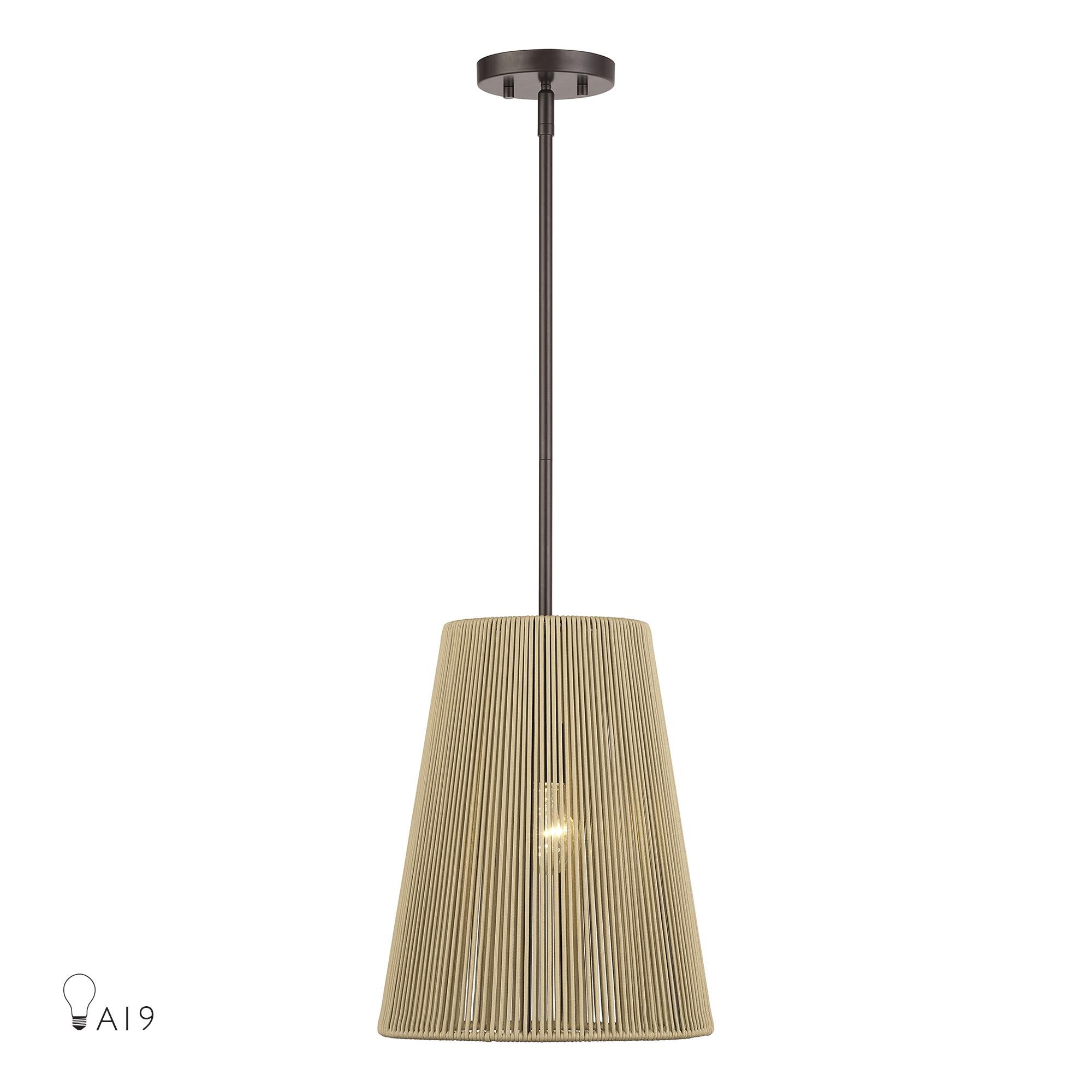 Florell 12 Inch Mini Pendant by Livex Lighting