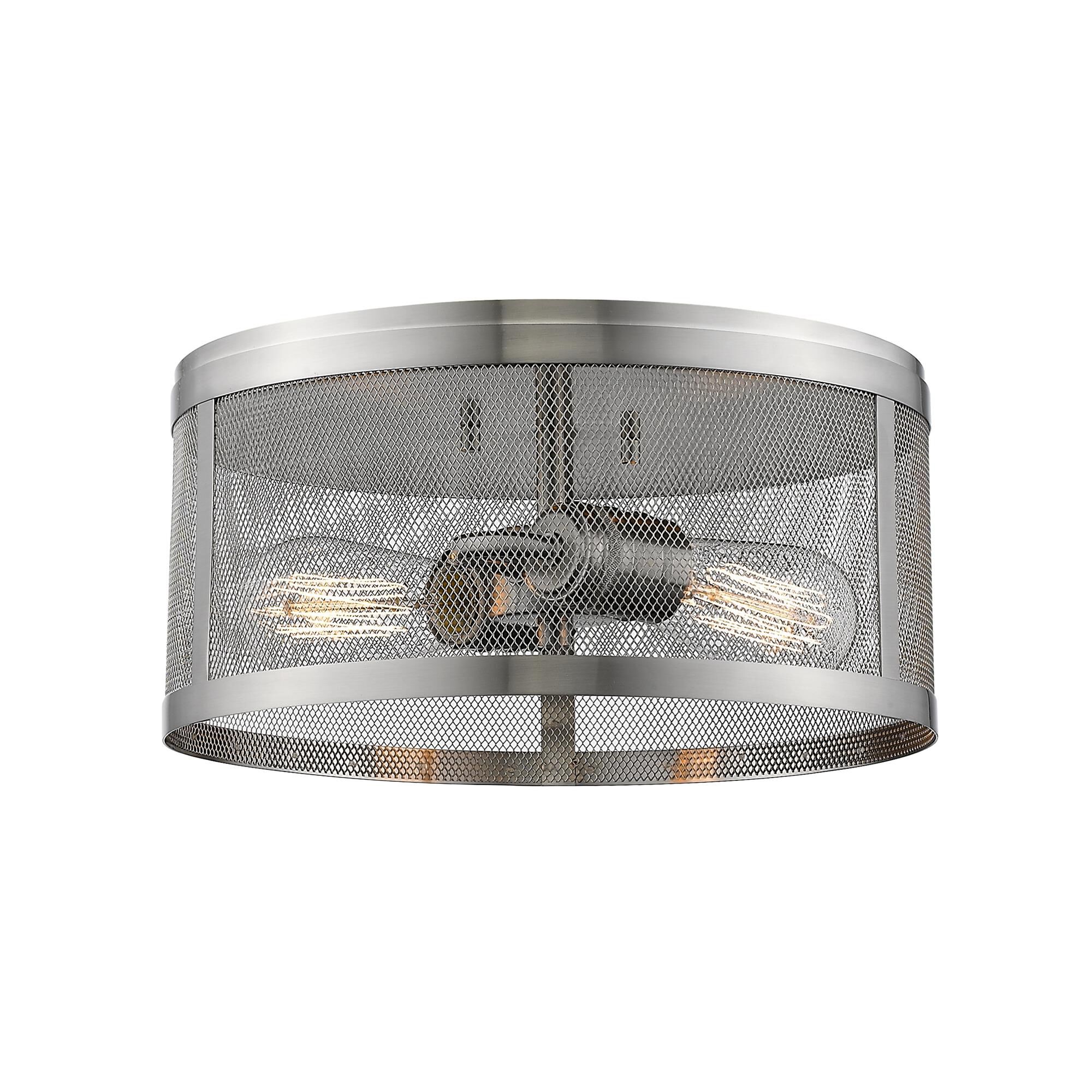 Shown in Brushed Nickel finish and Steel glass and Steel shade