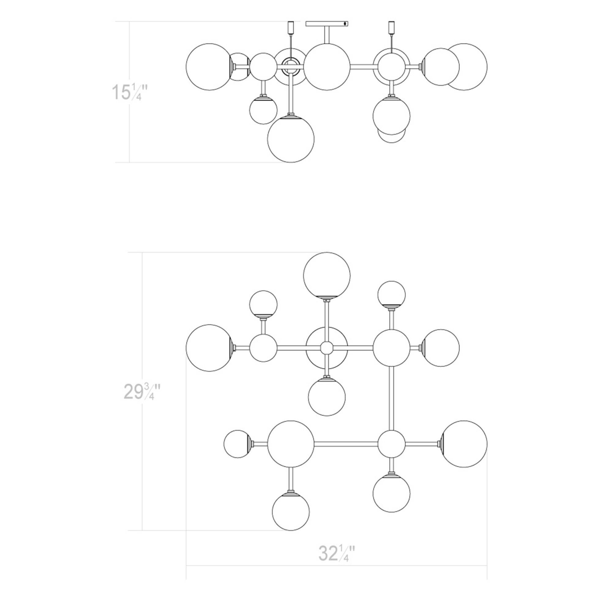 Sonneman Sabon 36 Inch 5 Light LED Flush Mount by SONNEMAN