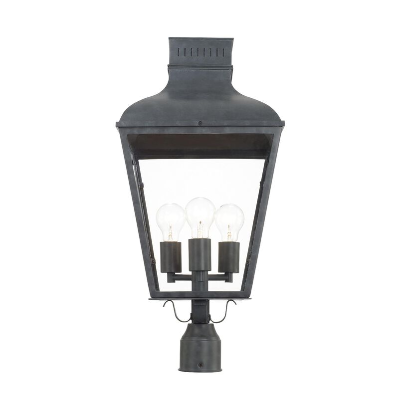 Dumont 25 Inch Tall 3 Light Outdoor Post Lamp by Crystorama
