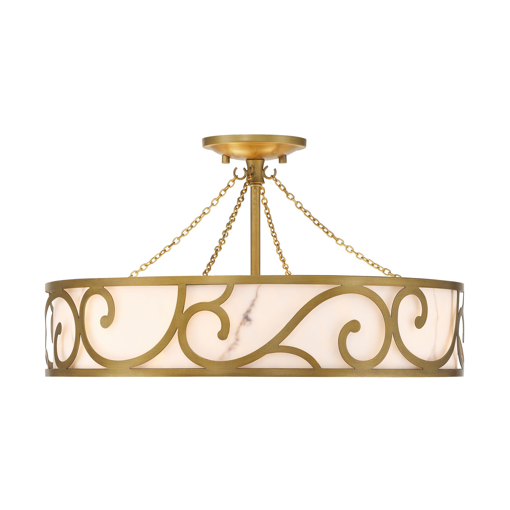 Halstead 20 Inch Semi Flush Mount,