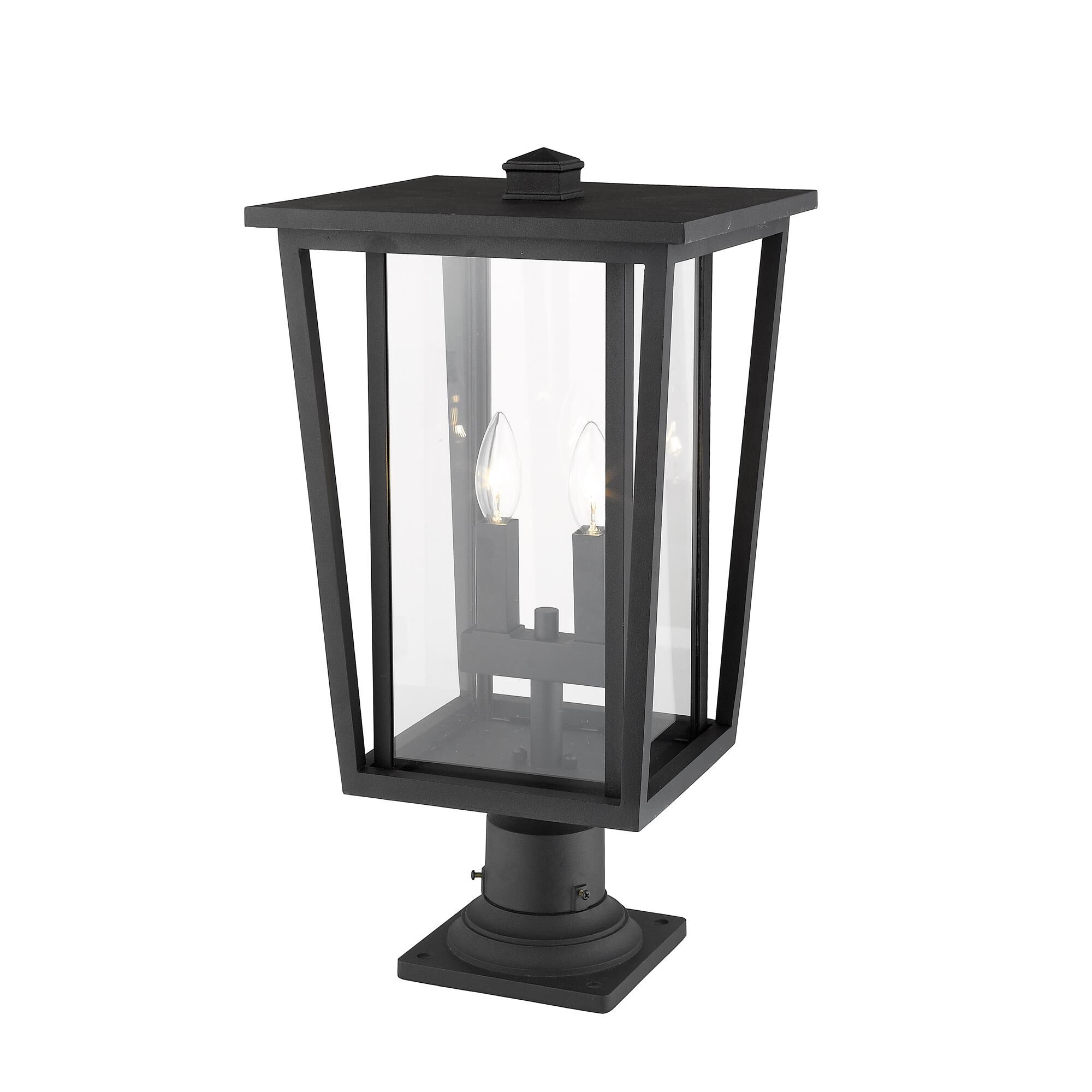 Seoul 21 Inch Tall 2 Light Outdoor Pier Lamp by Z-Lite