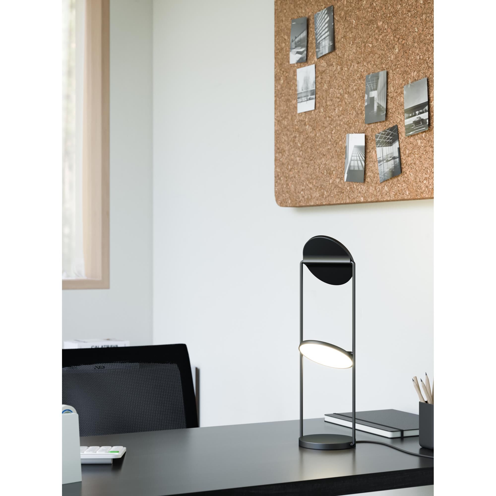 Shown in Black finish and Frosted Acrylic glass