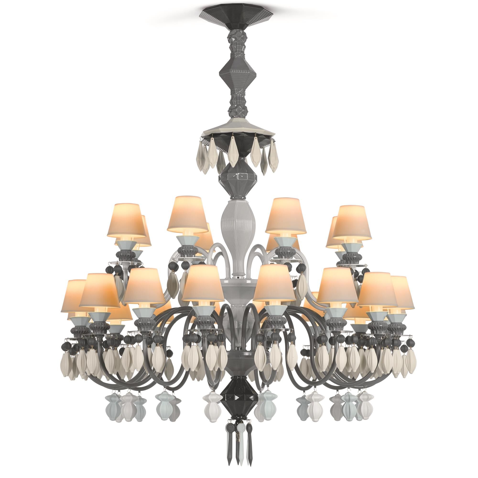 Belle De Nuit 39 Inch 24 Light LED Chandelier by Lladro