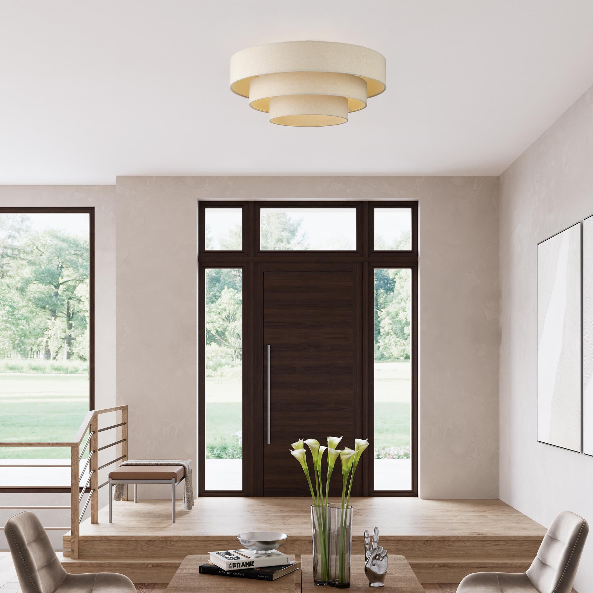 Bellingham 28 Inch Semi Flush Mount by Livex Lighting