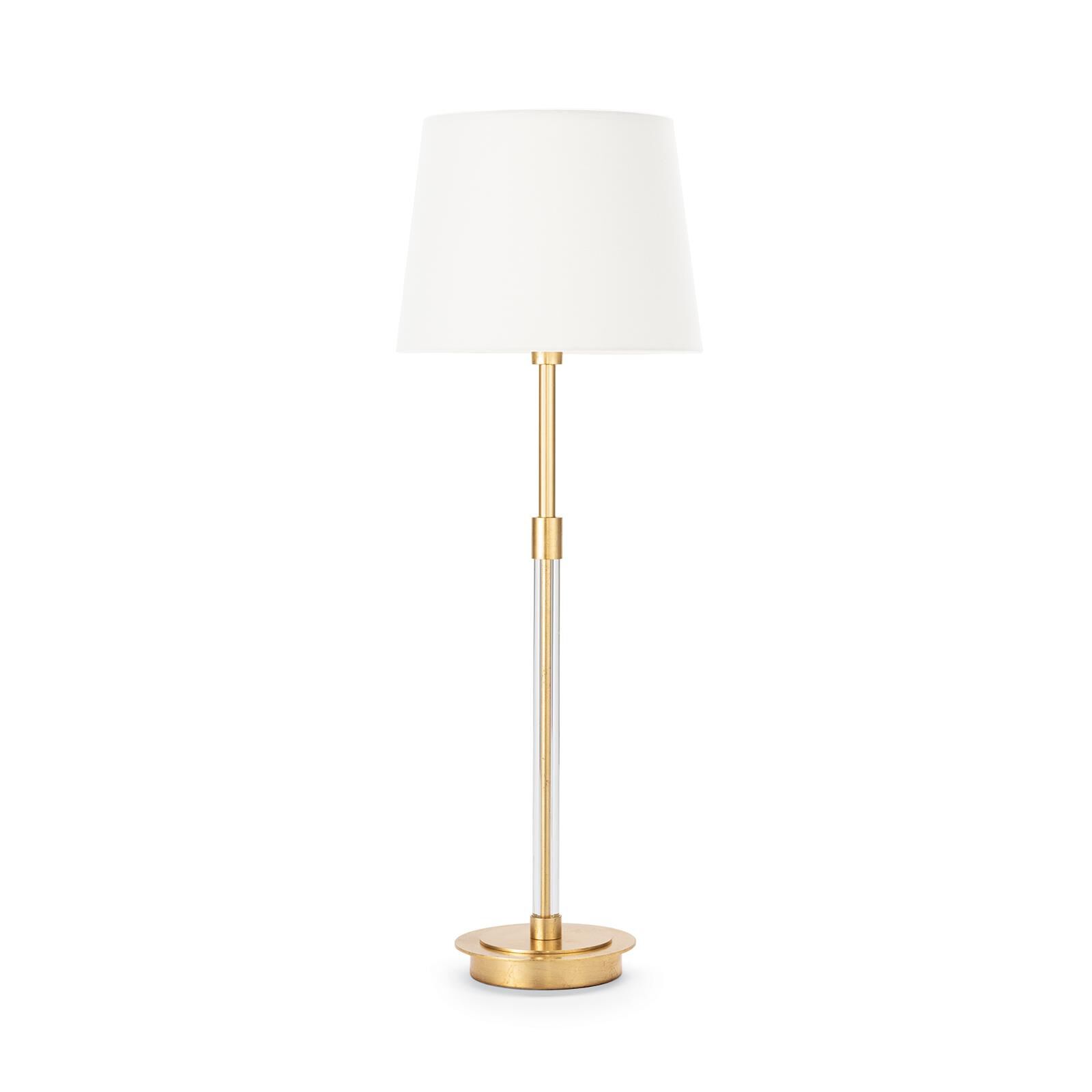 Shown in Gold Leaf finish and Linen shade