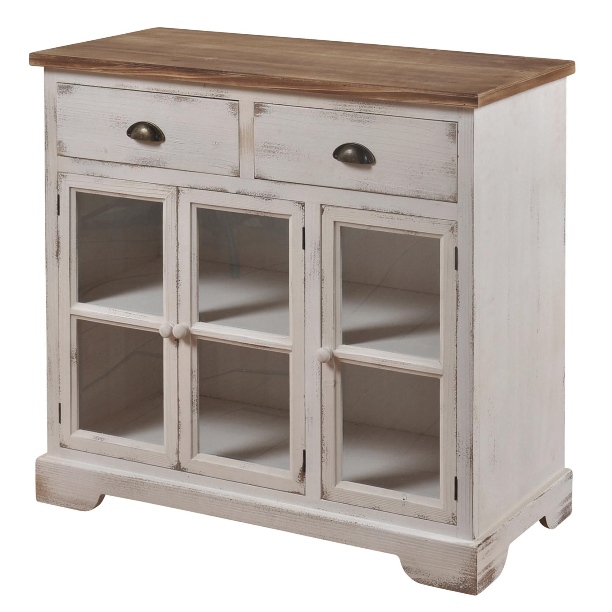 Shown in Antique White, Natural finish