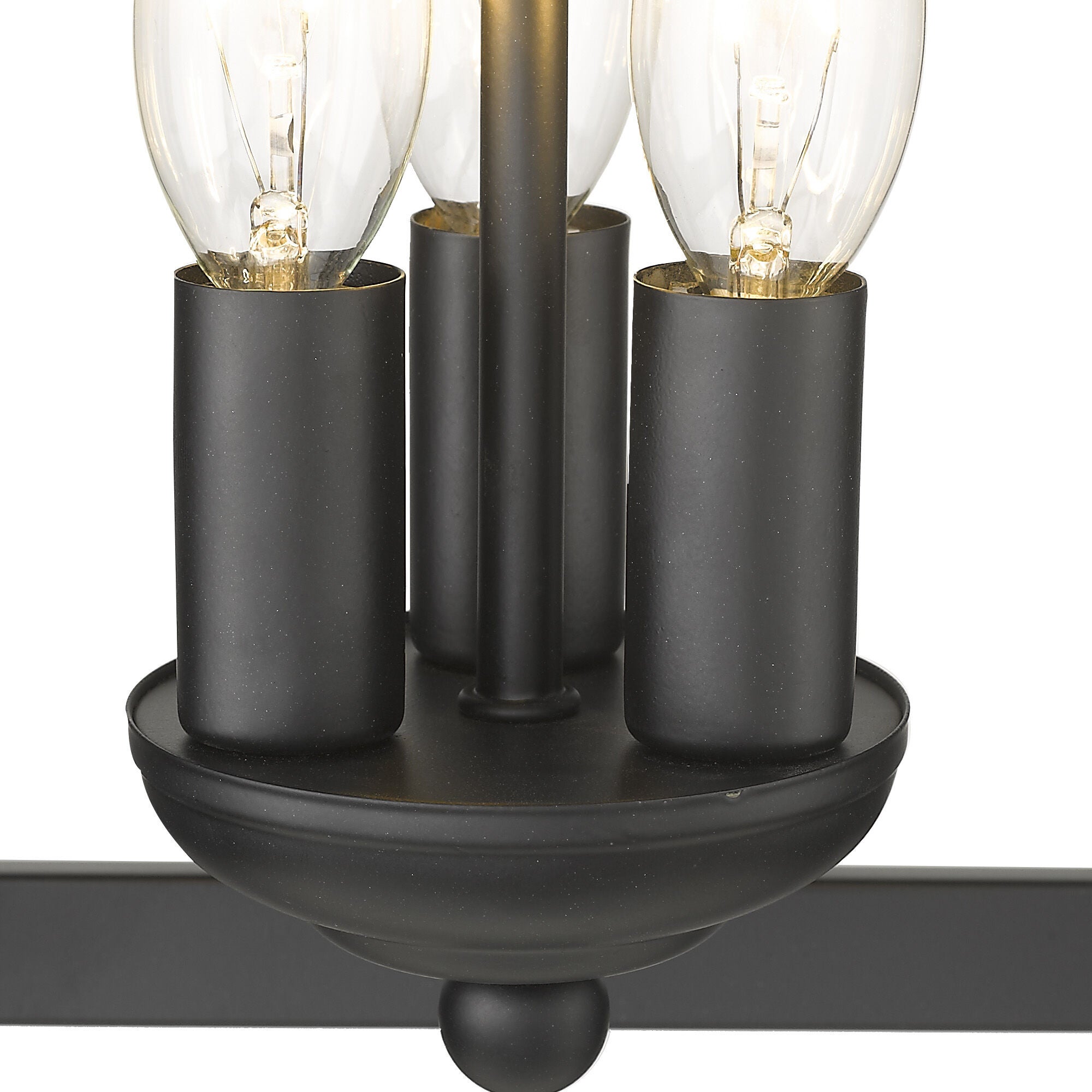 Shown in Matte Black finish and -- glass and -- shade