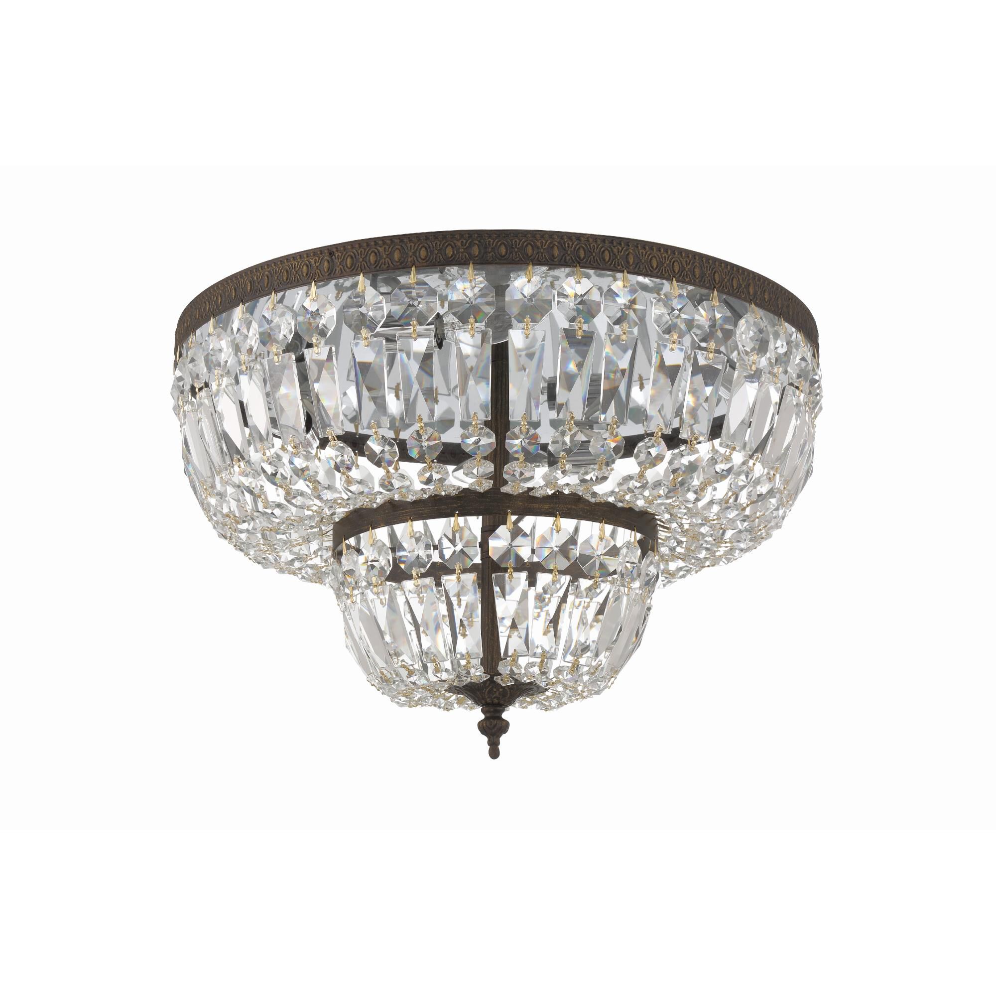 Ceiling Mount 18 Inch 4 Light Semi Flush Mount by Crystorama