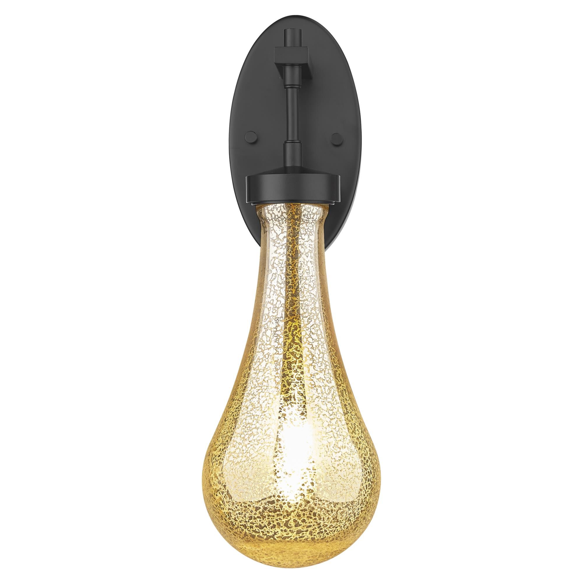 Shown in Matte Black finish and Mercury glass