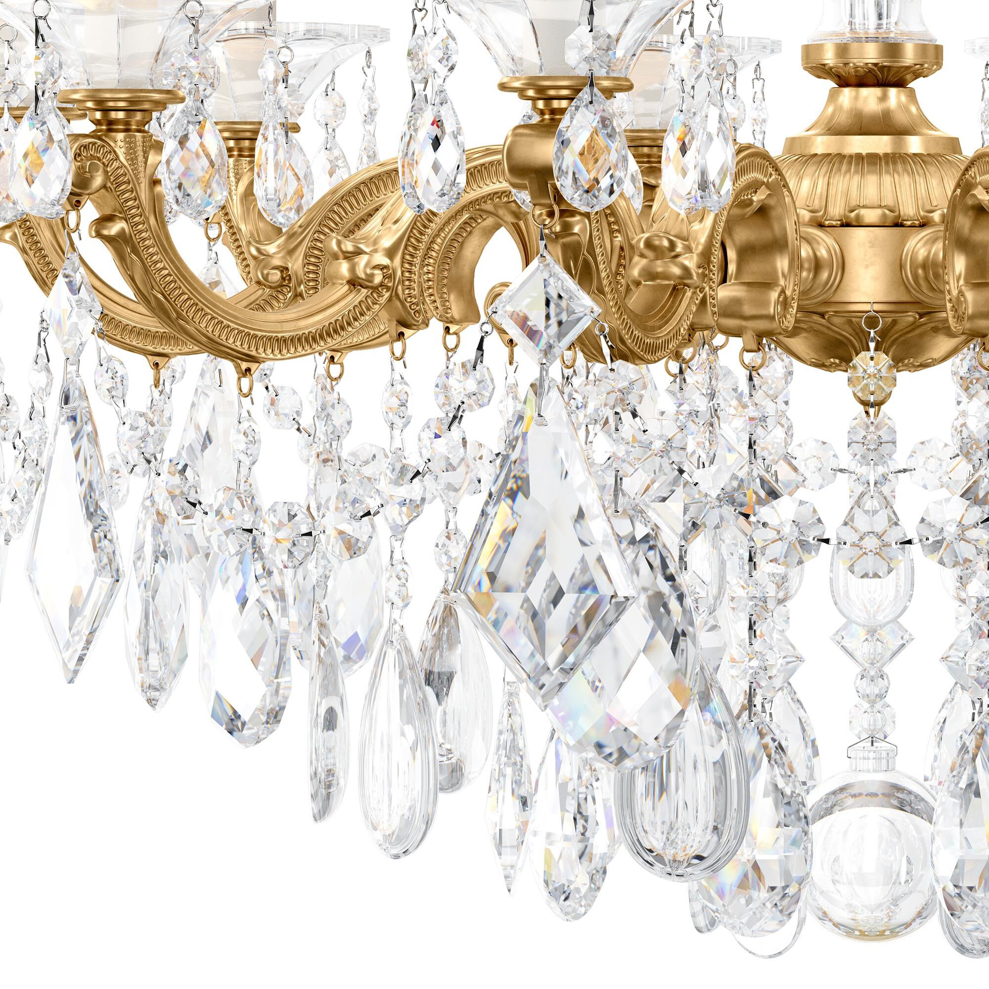 Shown in Heirloom Gold finish and Clear Heritage crystal