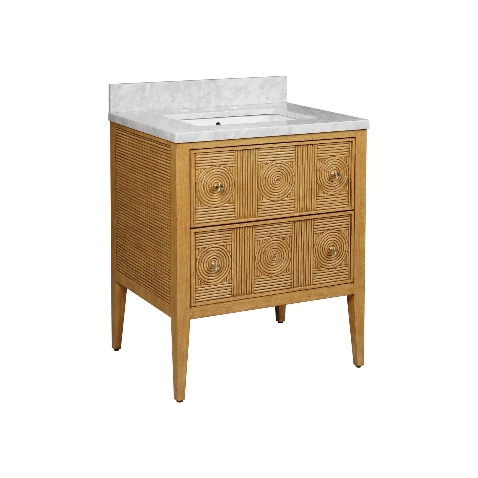 Shown in Sea Sand, Natural, White, Brushed Brass, Polished Nickel finish