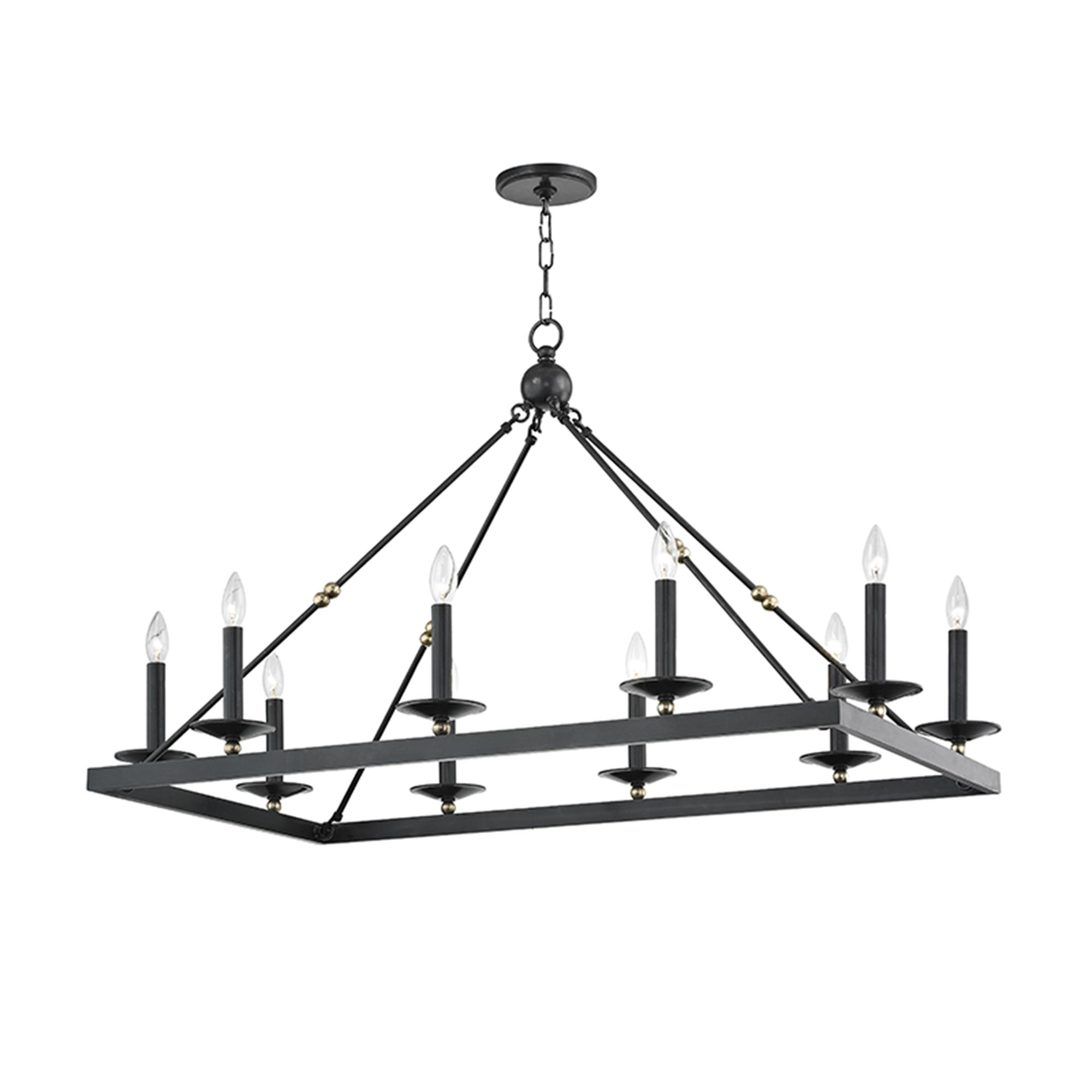 Allendale 27 Inch 10 Light Chandelier,