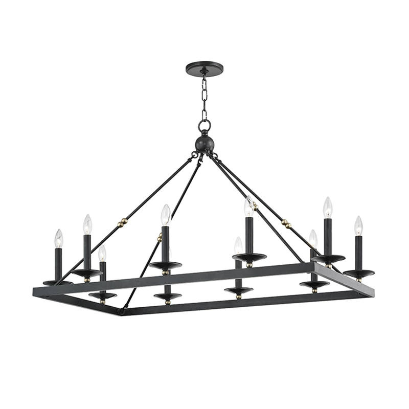 Allendale 27 Inch 10 Light Chandelier by Hudson Valley Lighting
