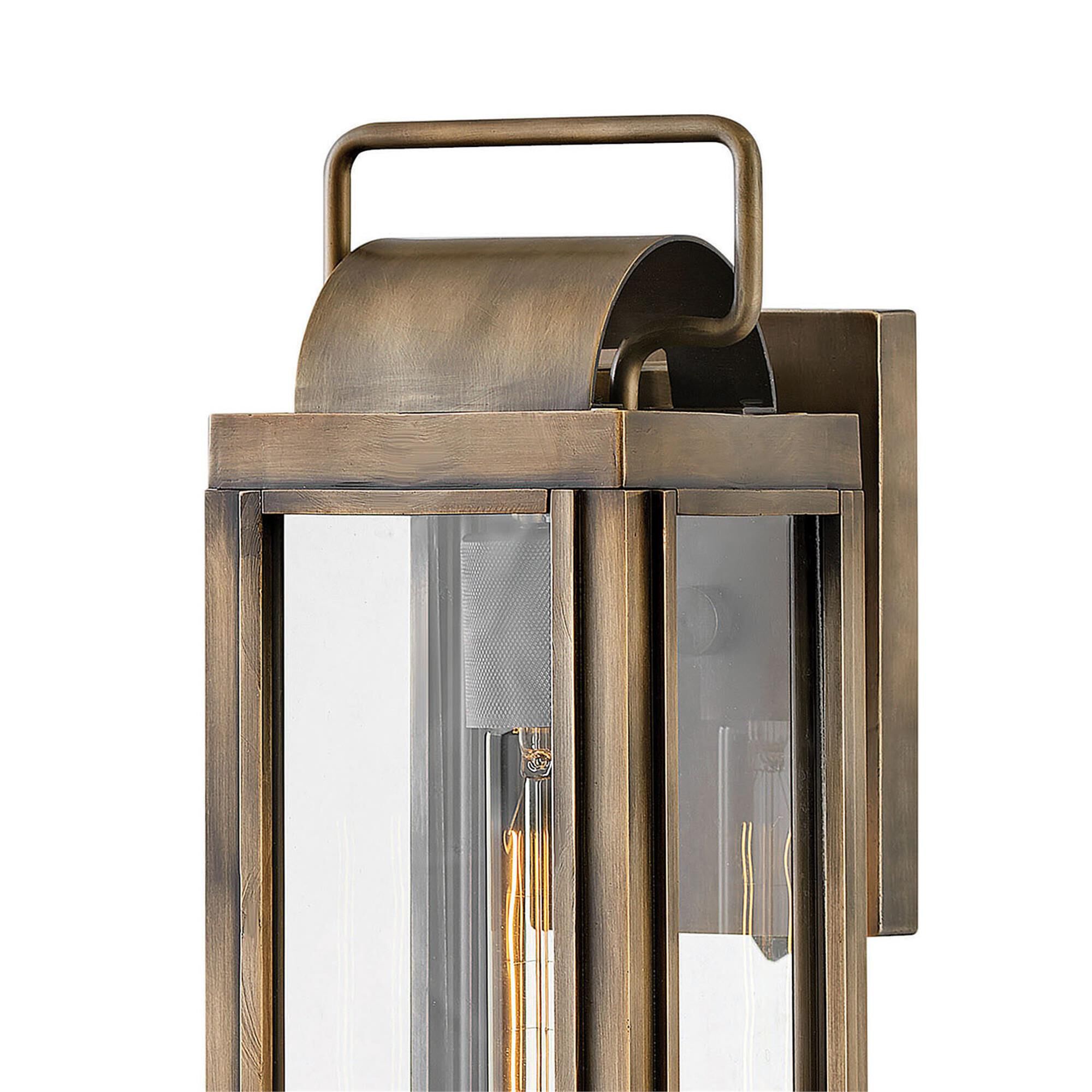 Shown in Burnished Bronze finish and Clear glass