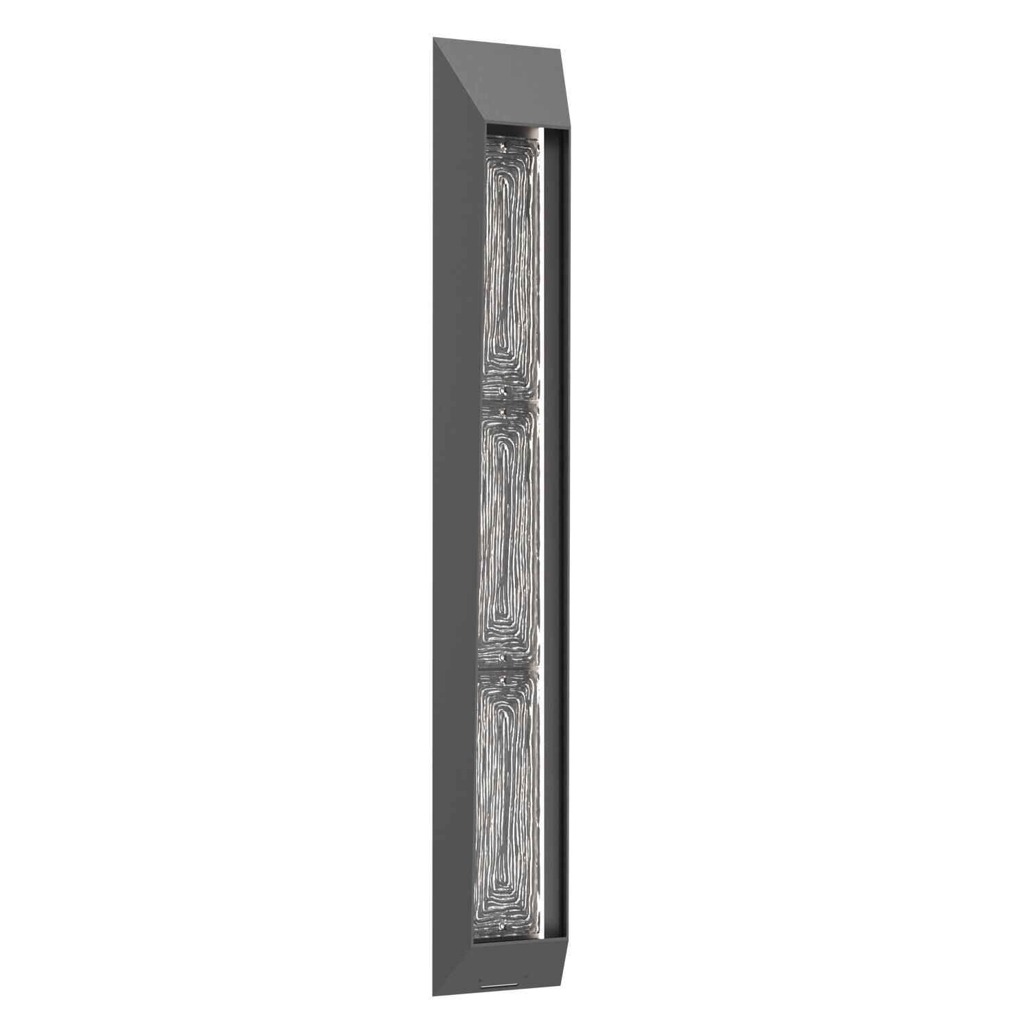 Shown in Argento Grey finish and Linea Cast Glass Motif accent