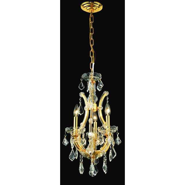 Maria Theresa 12 Inch 4 Light Mini Chandelier by Elegant Lighting