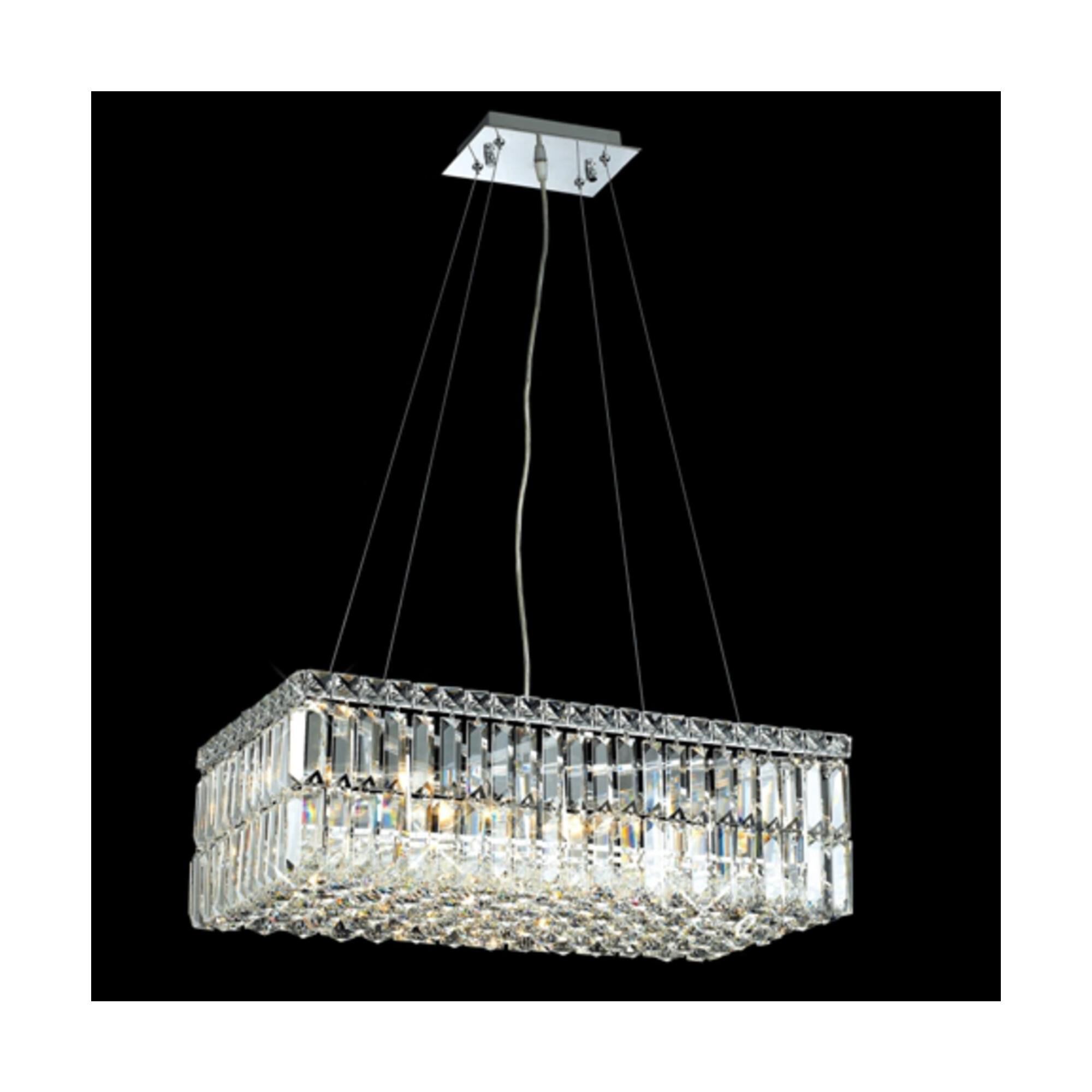 Maxime 24 Inch 6 Light Linear Suspension Light by Elegant Lighting