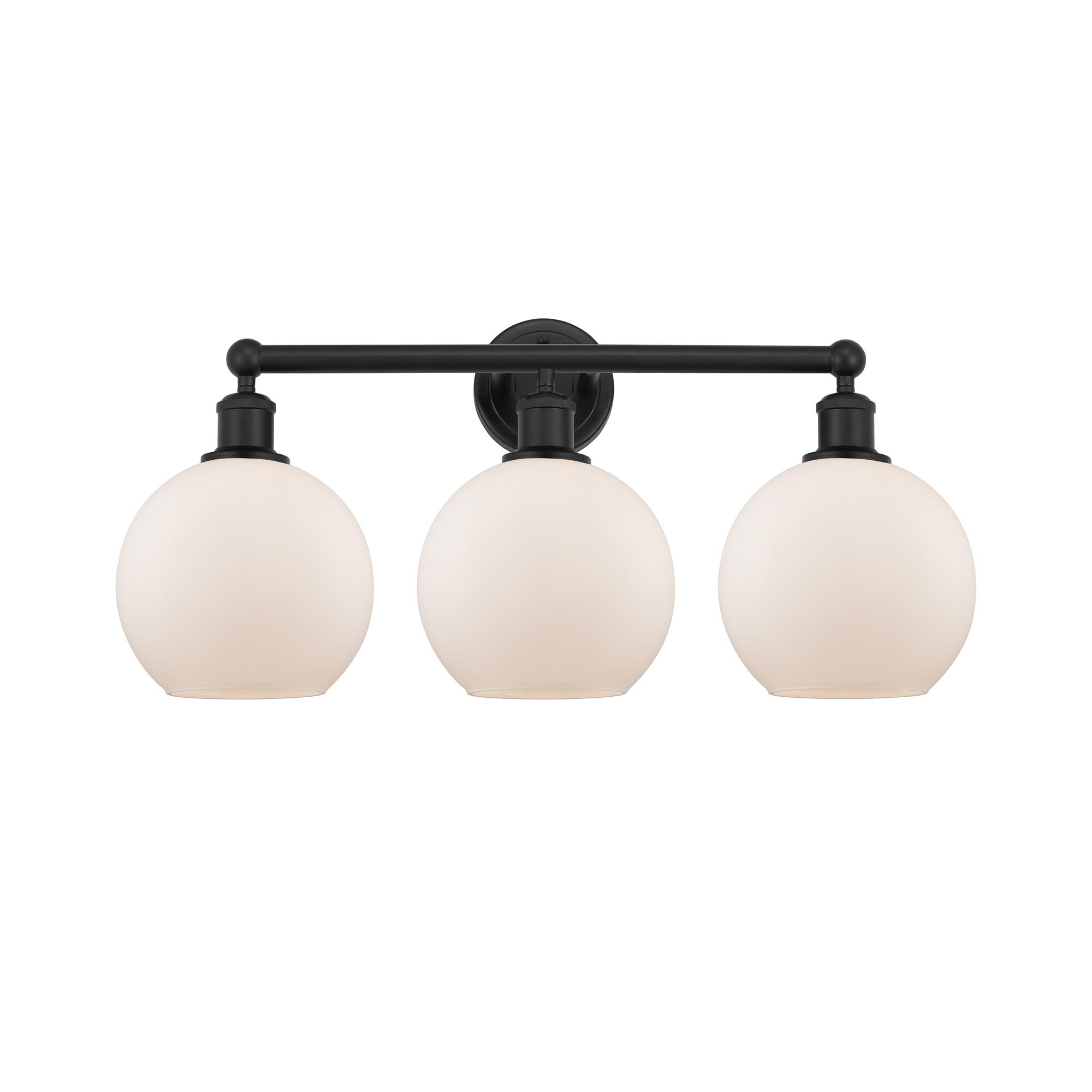 Shown in Matte Black finish and Matte White glass