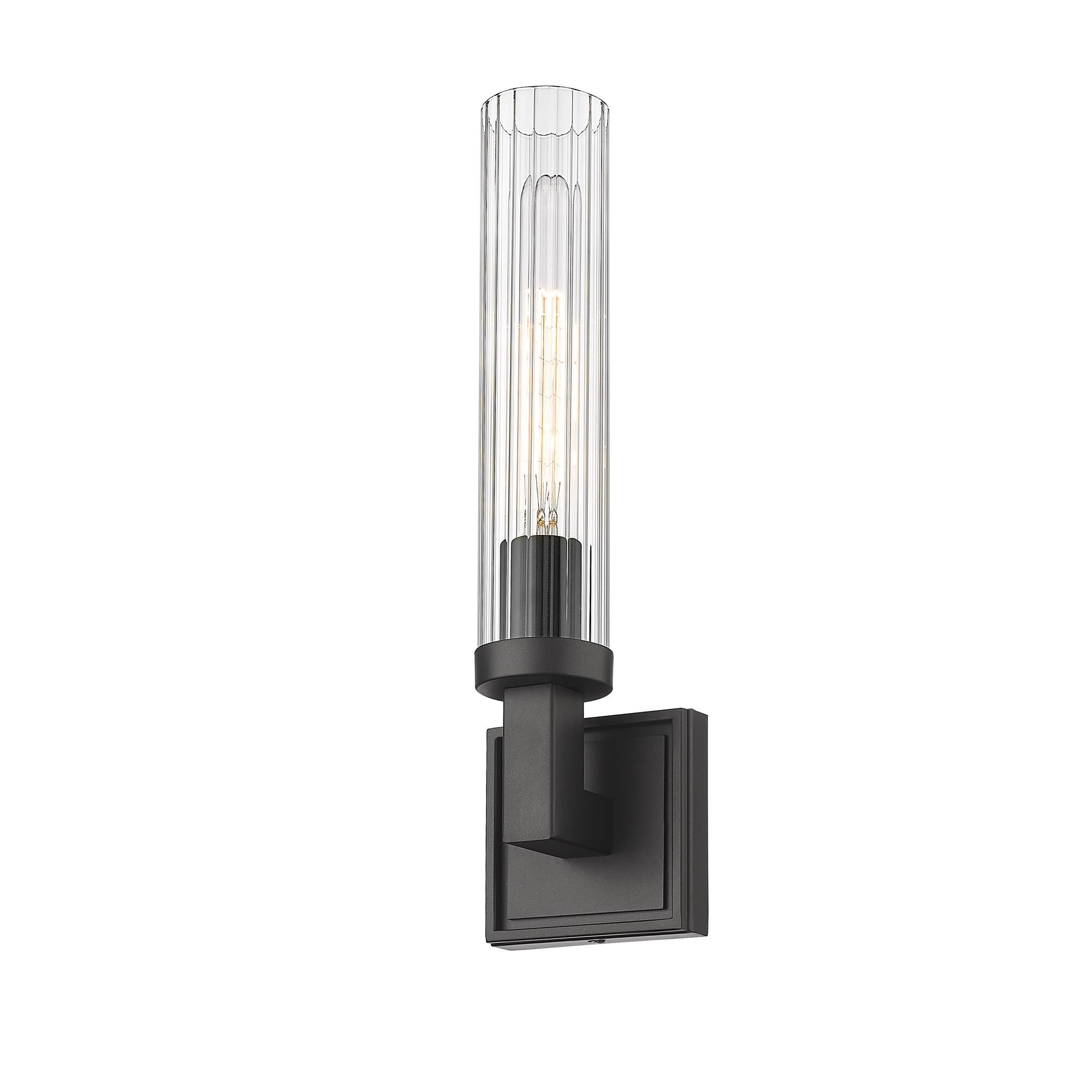 Shown in Bronze finish and Glass shade