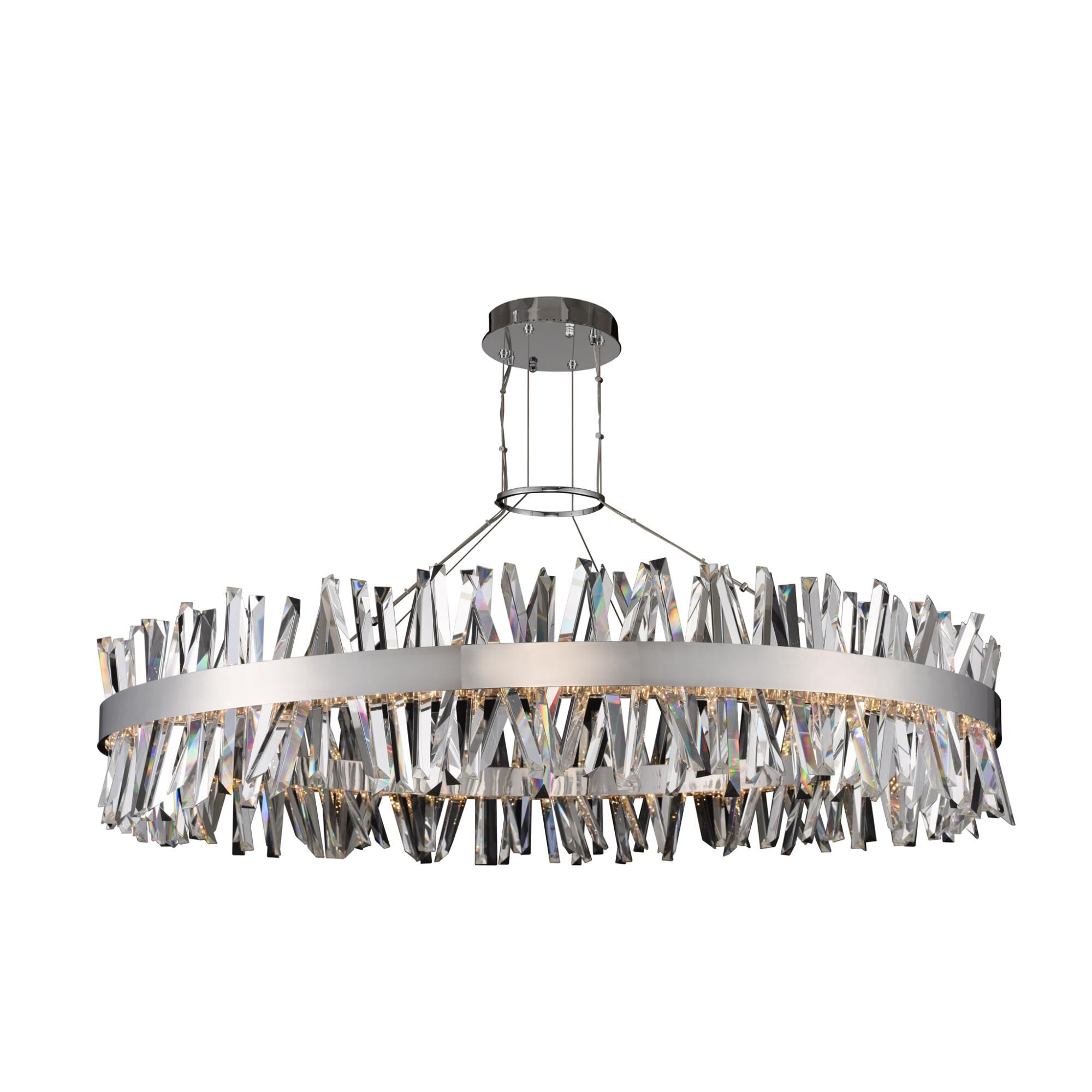 Shown in Chrome finish and Firenze  Spears crystal and Clear Glacier glass