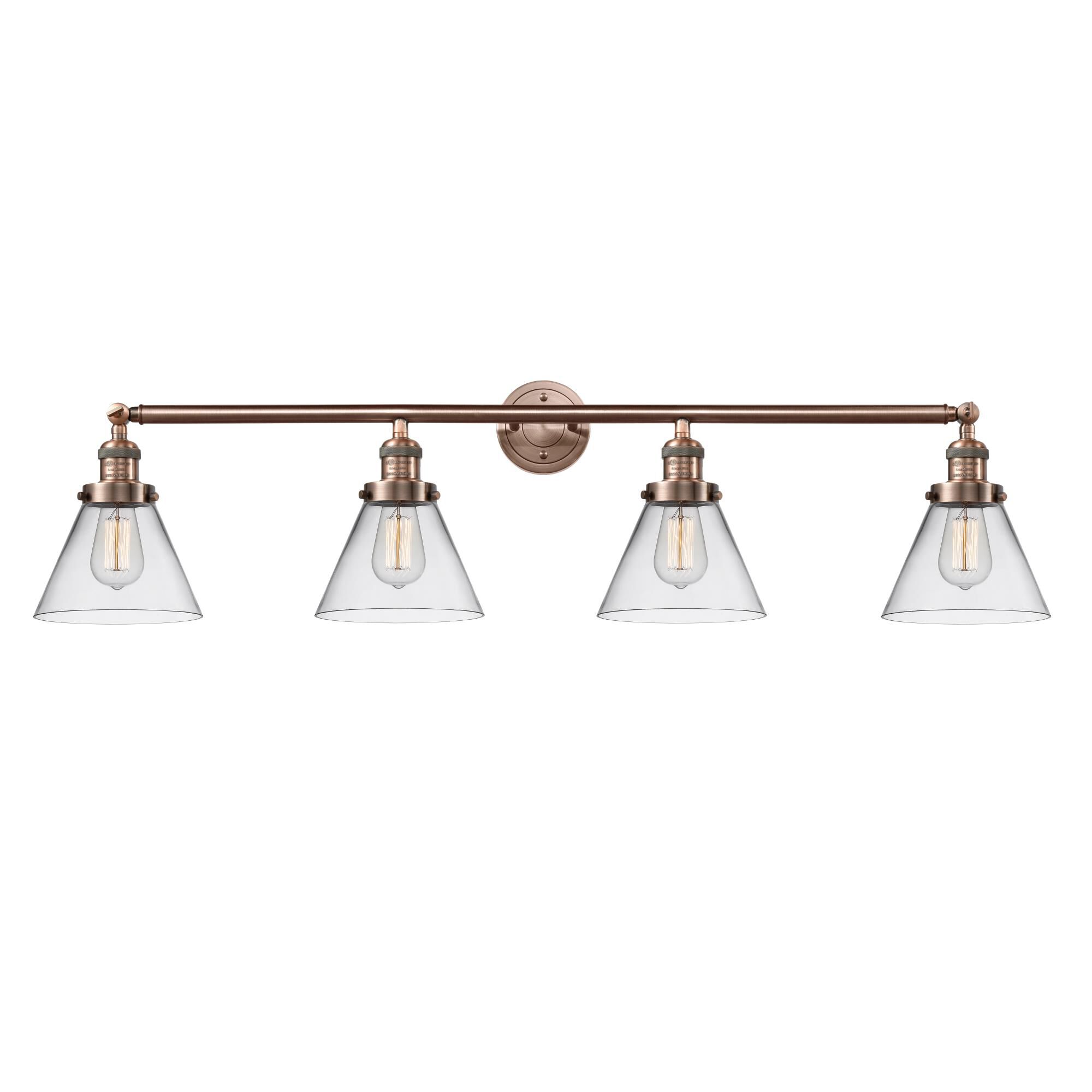 Bruno Marashlian Large Cone 43 Inch 4 Light Bath Vanity Light by Innovations Lighting