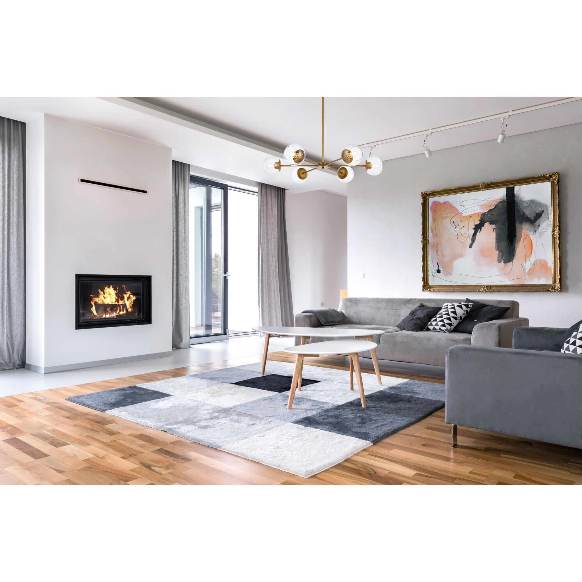 Briggs 36 Inch 6 Light Chandelier by Elegant Lighting