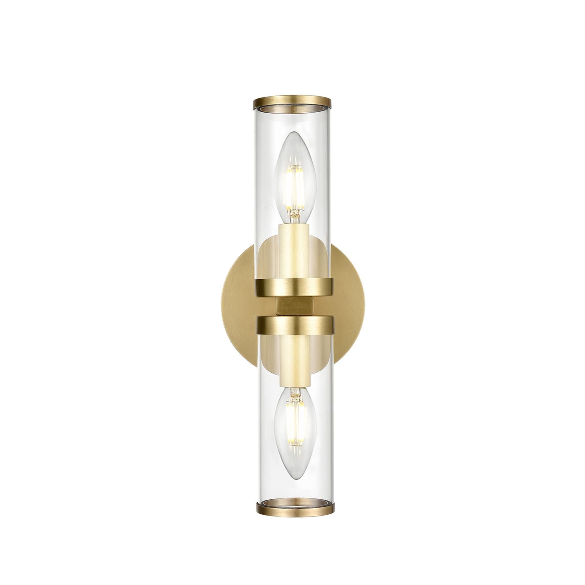 Shown in Brass finish and 0.0 crystal and Clear glass and 0.0 shade