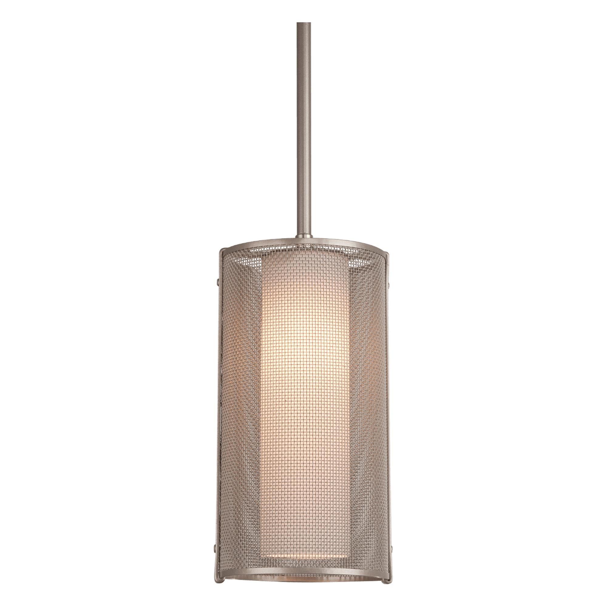 Shown in Metallic Beige Silver finish and Frosted glass