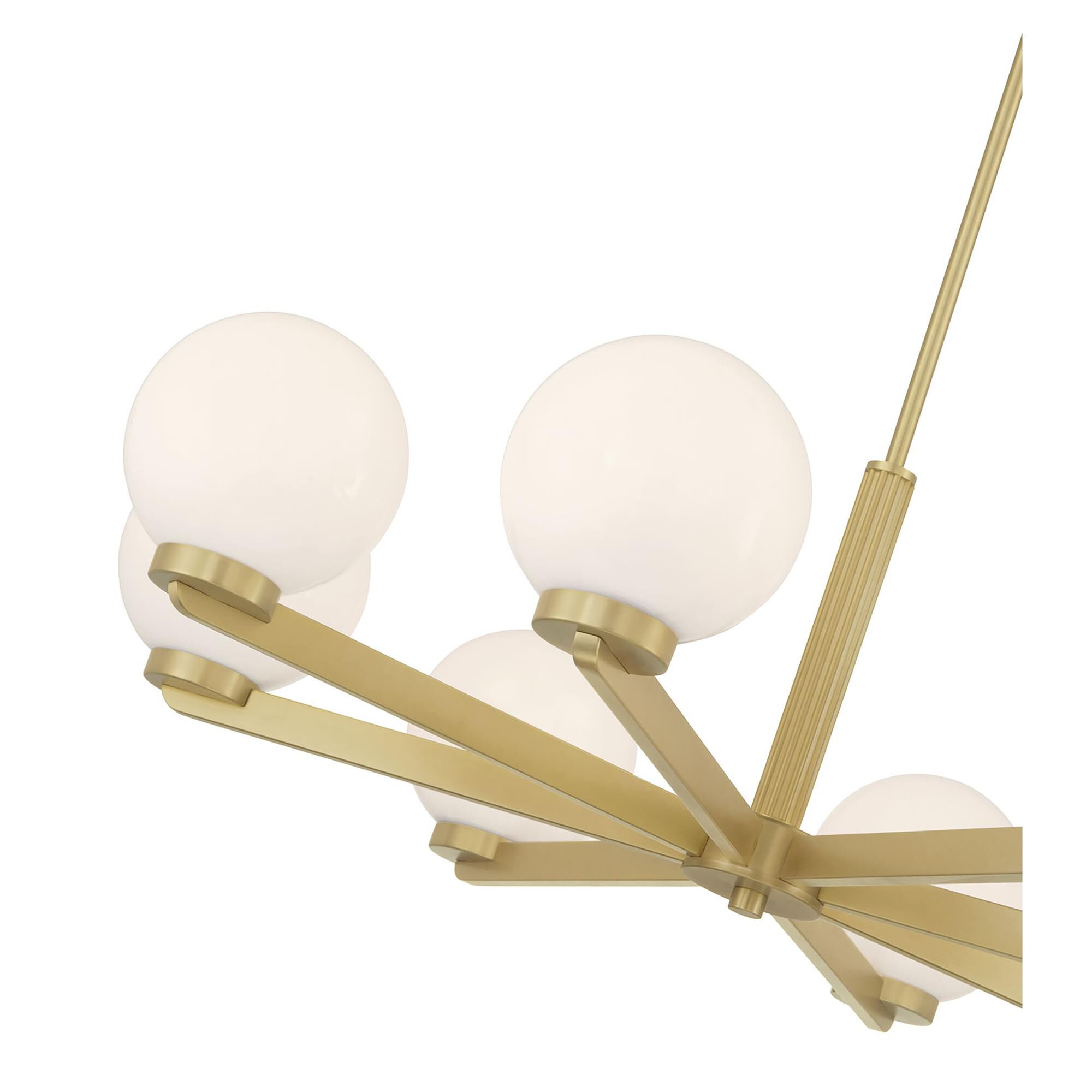 Shown in Vintage Brass finish and Shiny Opal glass