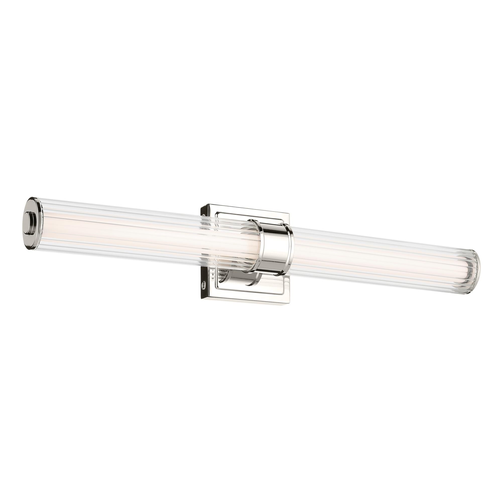 Shown in Polished Nickel finish and Clear Fluted glass