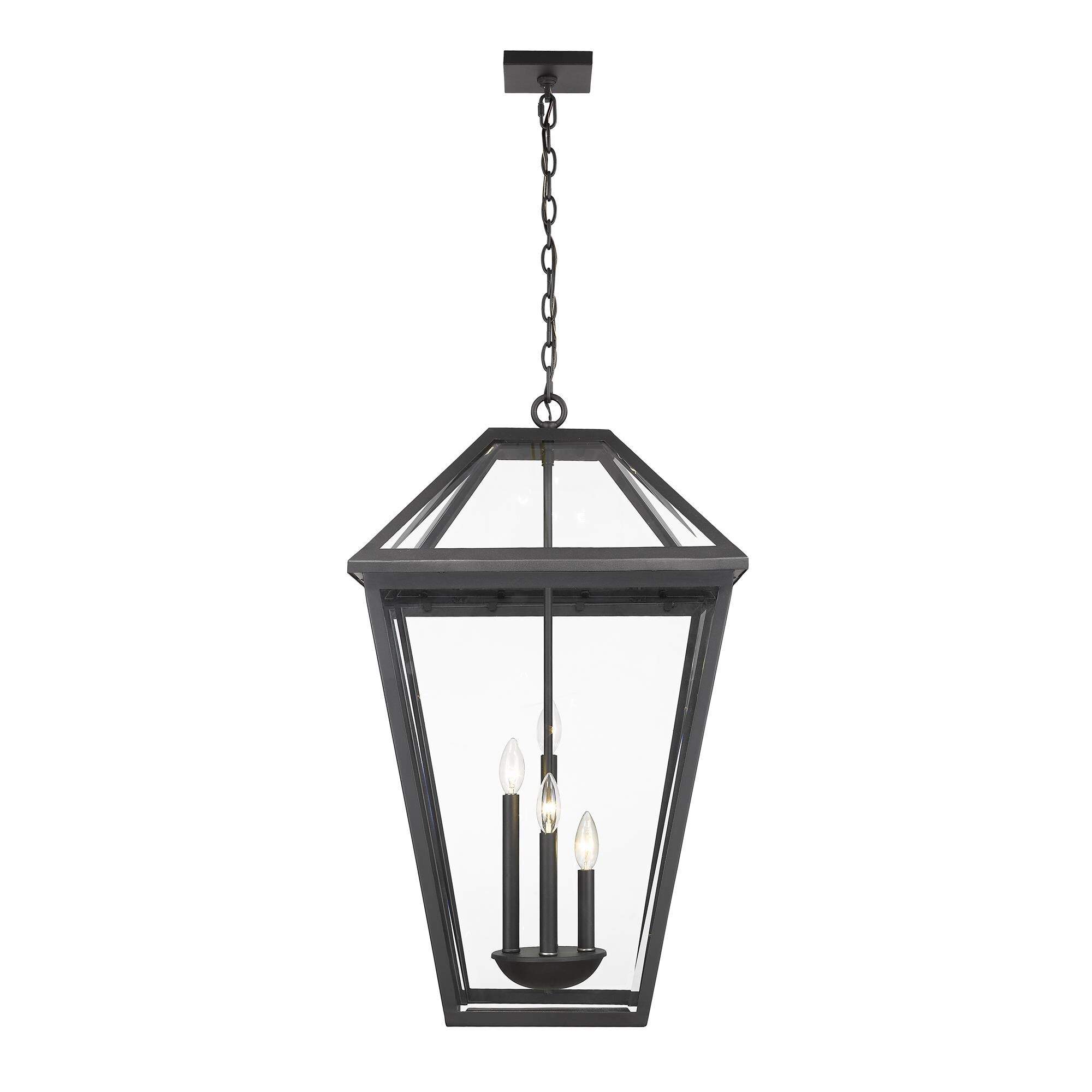 Shown in Black finish and Glass shade