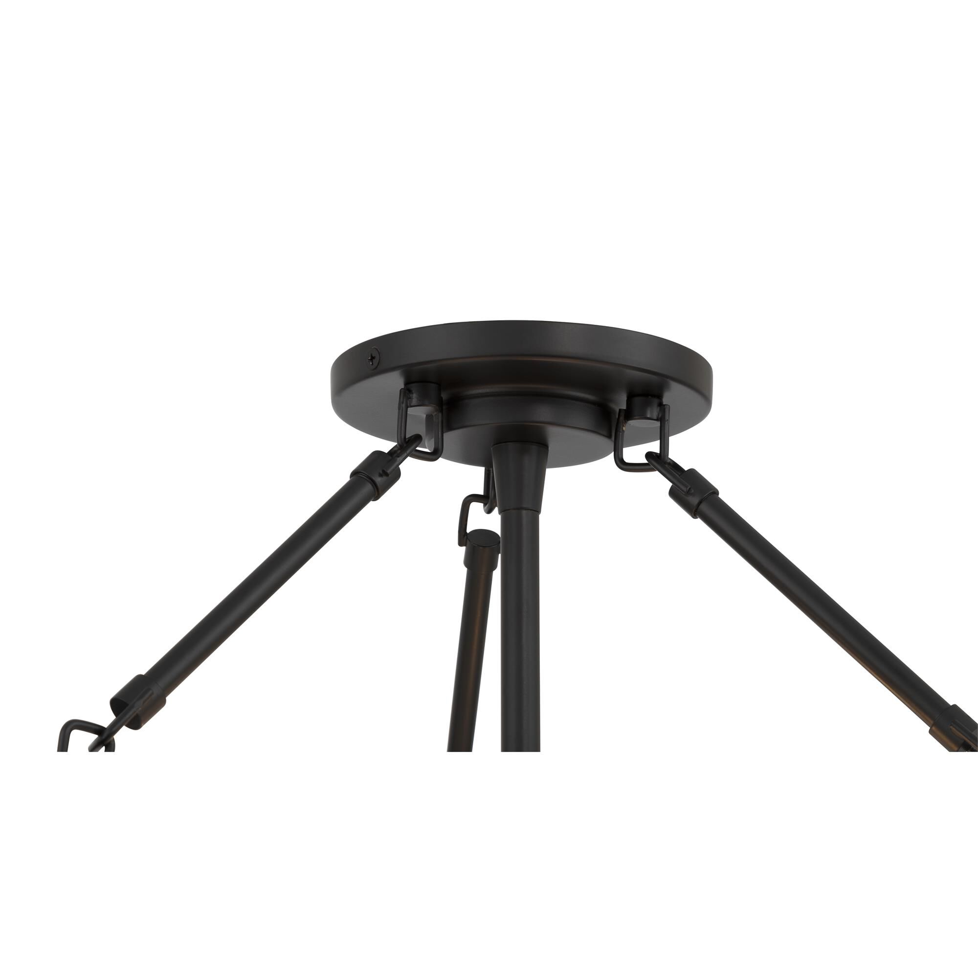 Shown in Dark Matte Black finish and Etched Opal glass