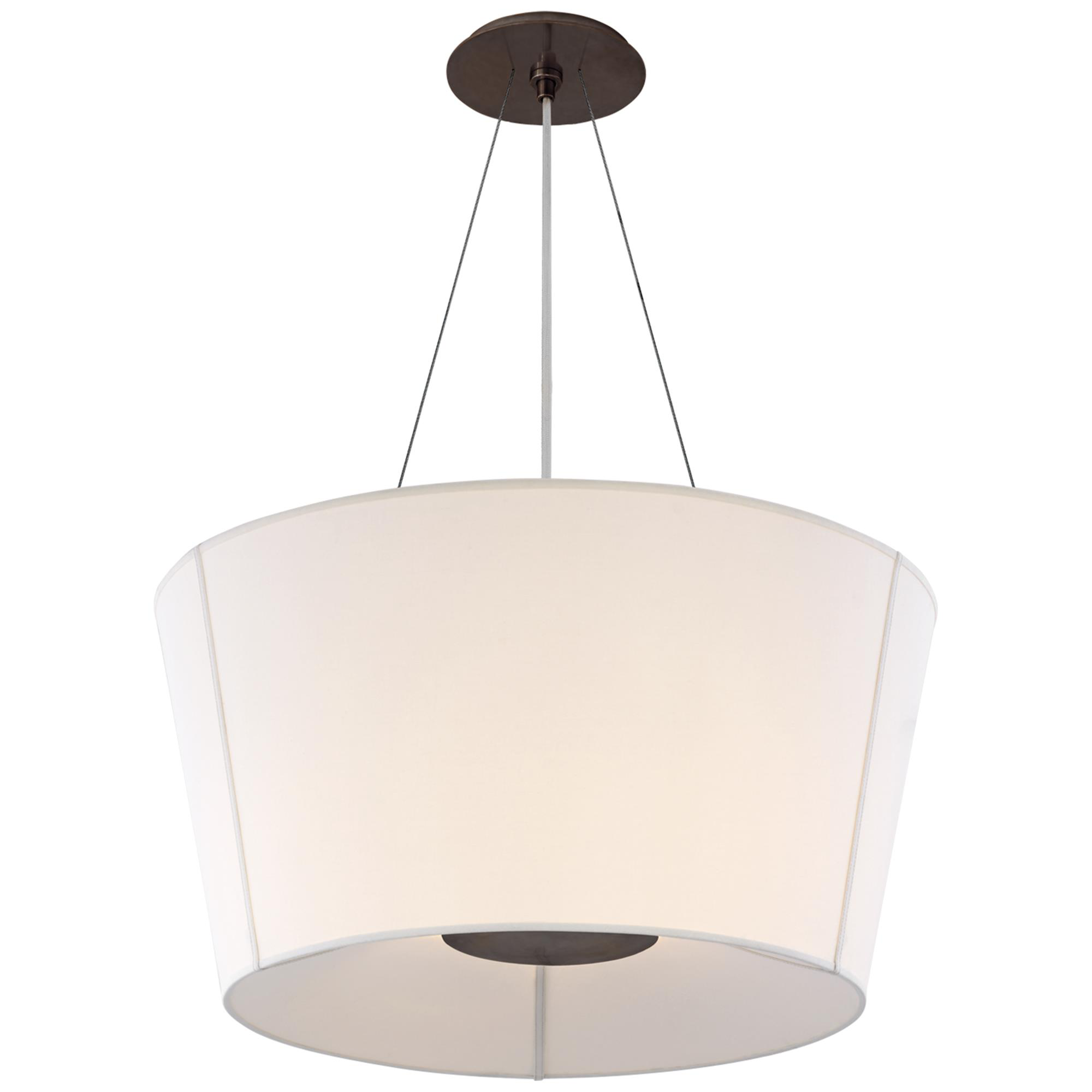 Shown in Bronze finish and Linen shade
