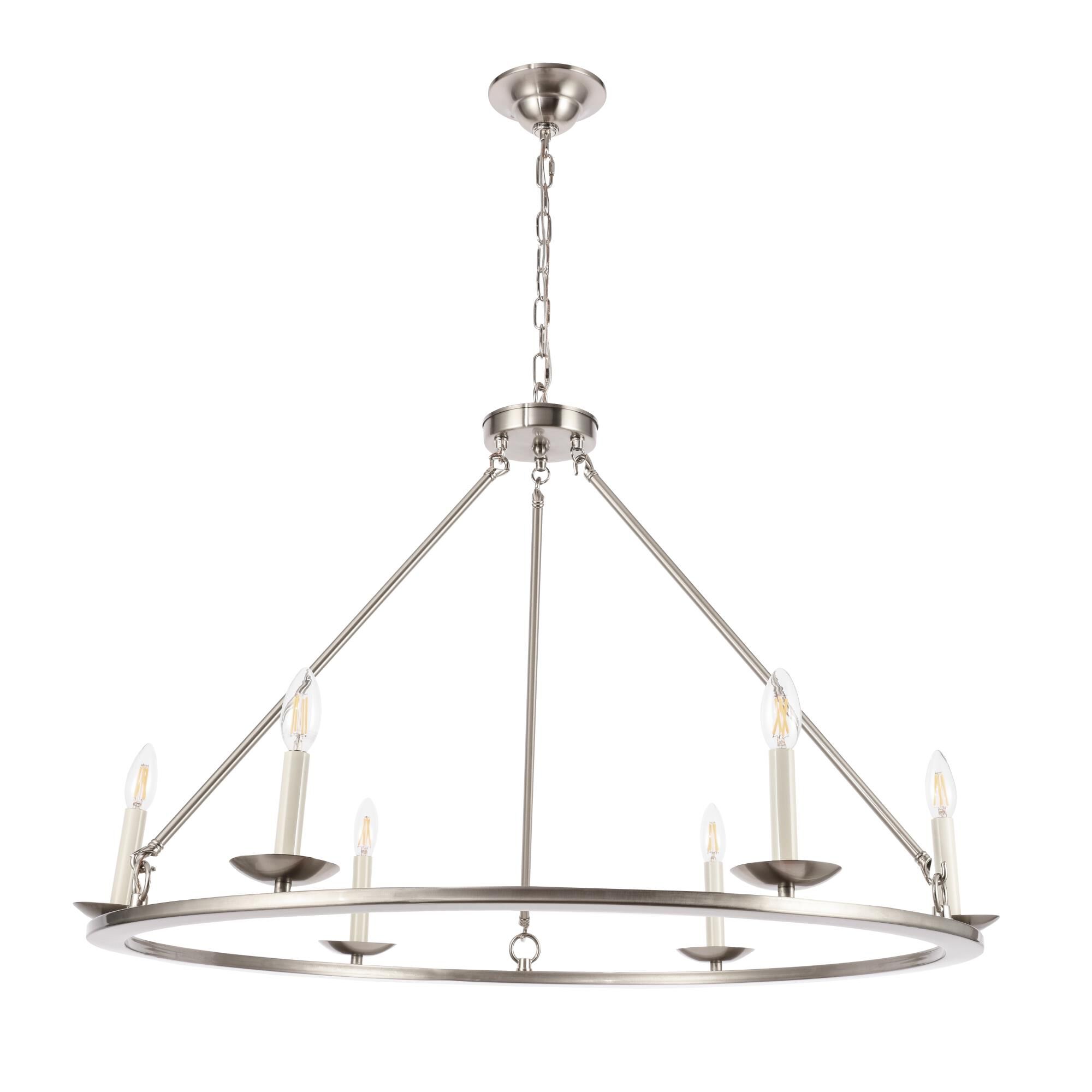 Maine 36 Inch 6 Light Chandelier by Elegant Lighting