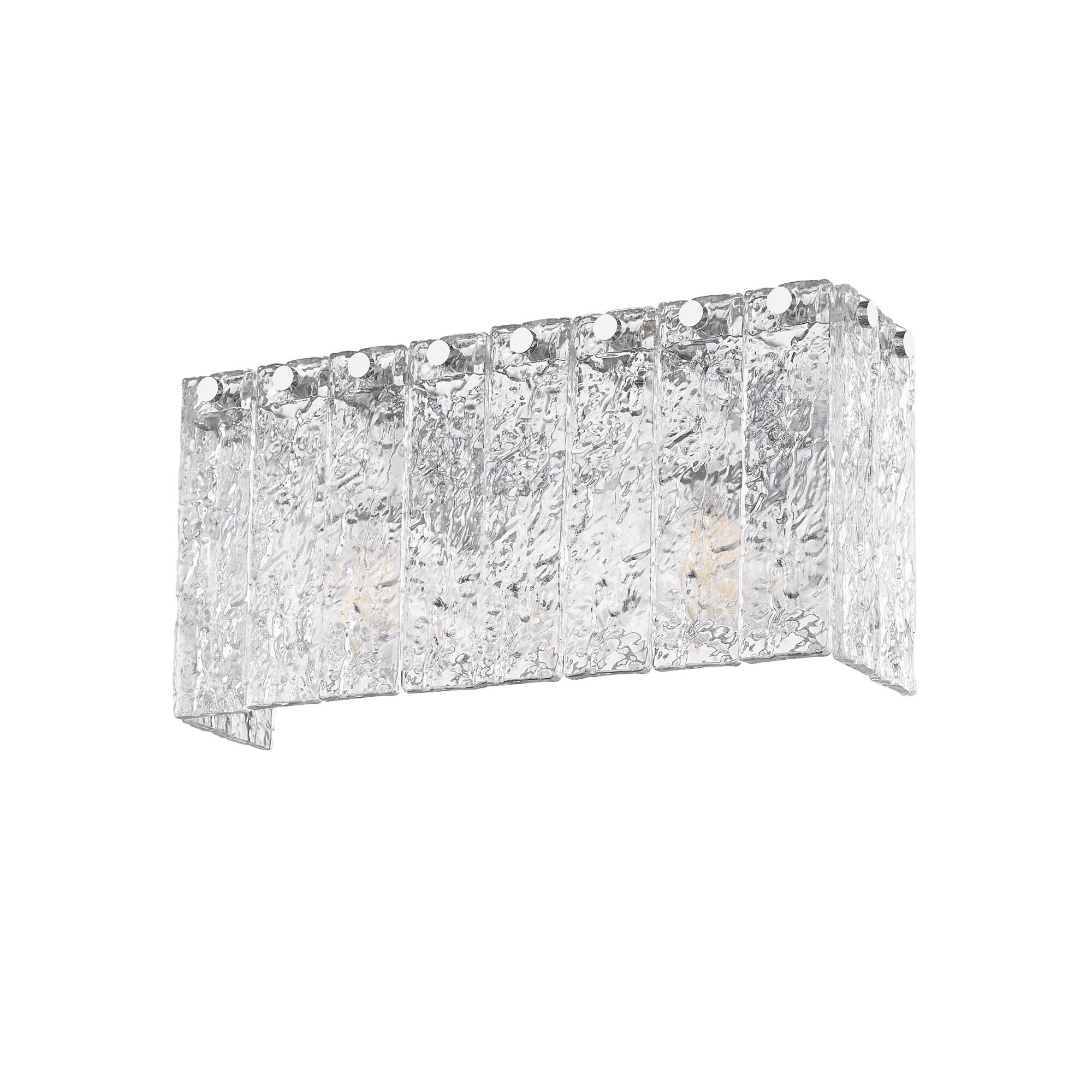 Shown in Chrome finish and Clear glass