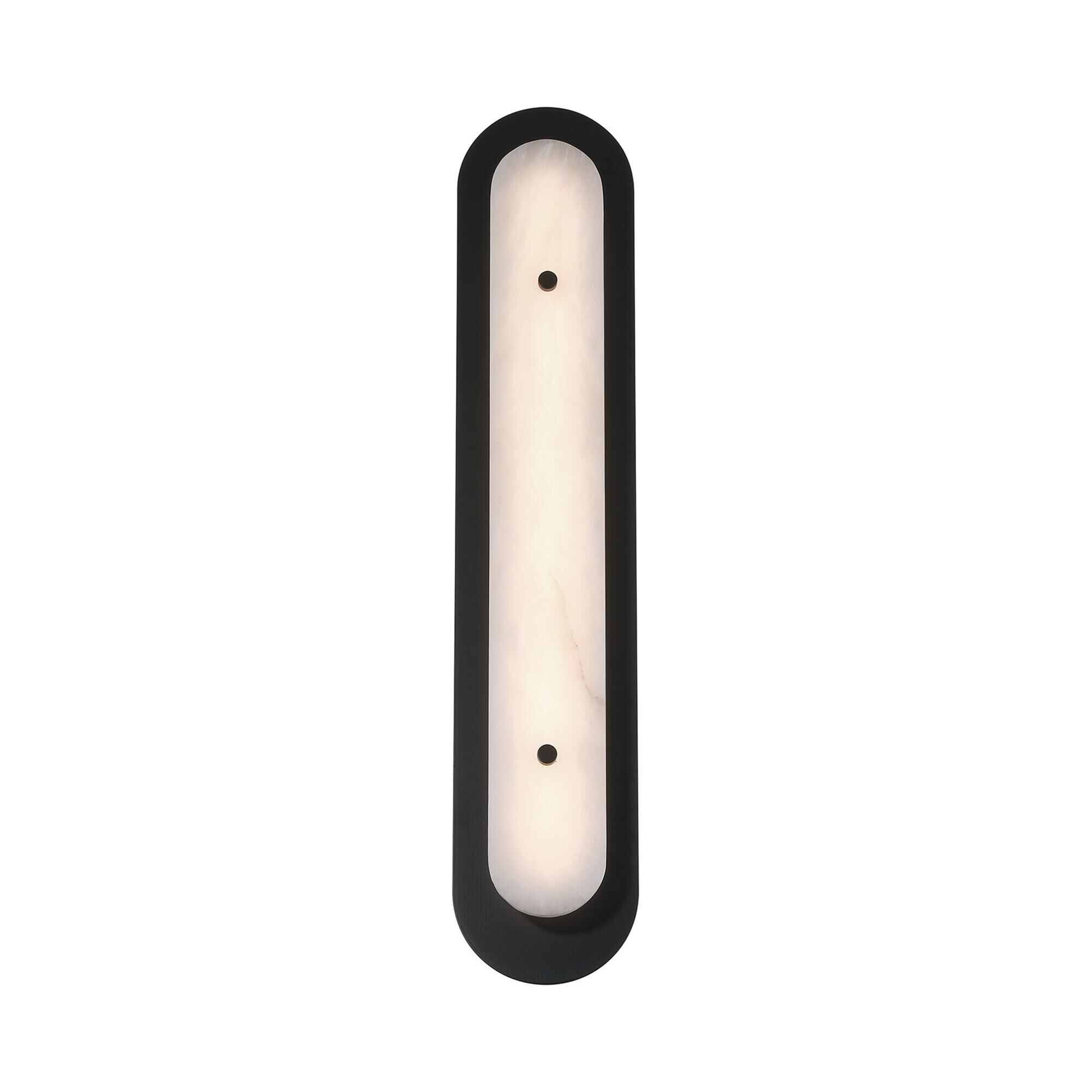 Shown in Black finish and Alabaster glass
